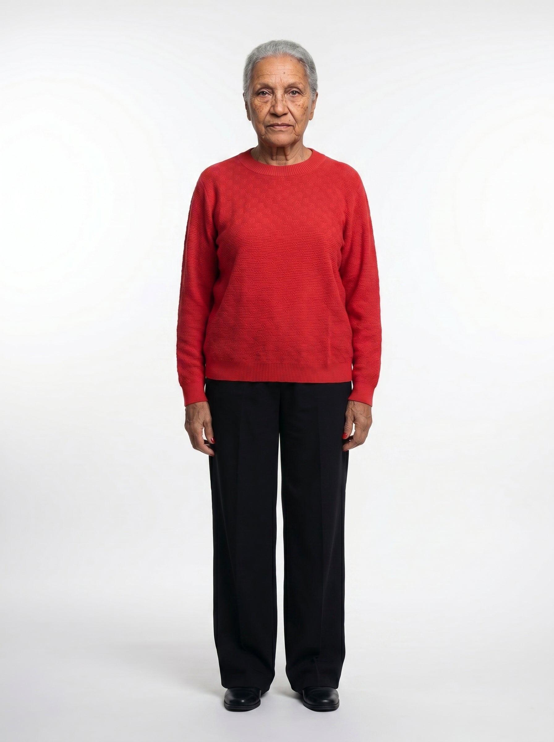Scarlet Textured Cotton Knit