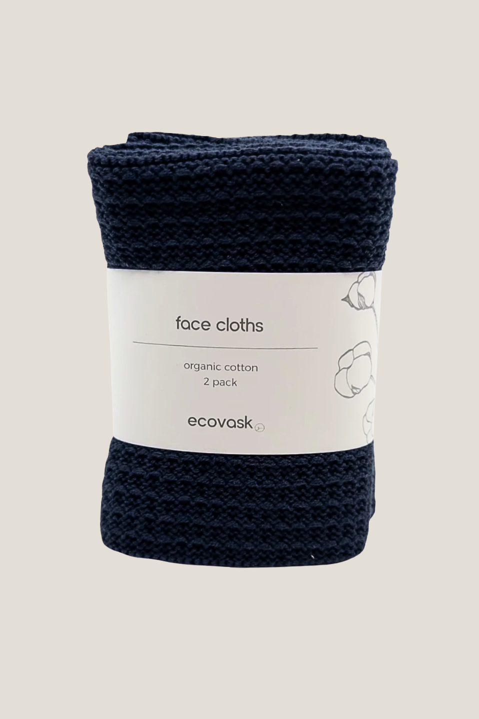 Face Cloth 2-Pack - Navy