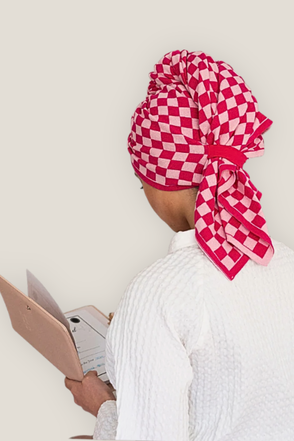 Hair & Travel Towel - Olive Chevron