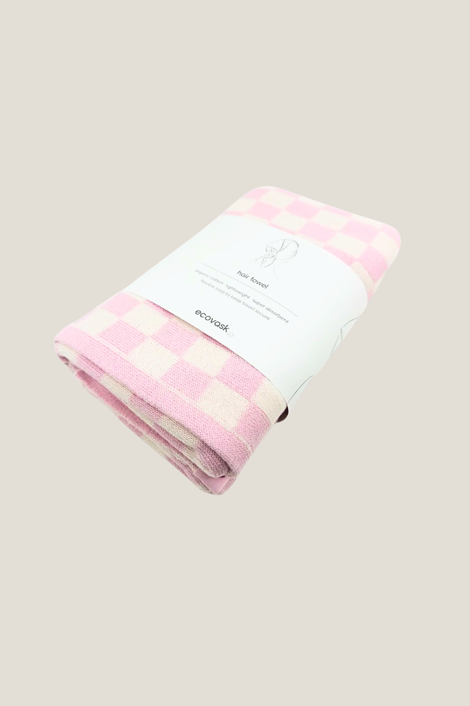Hair Towel Mini - Sherbert Chequer
