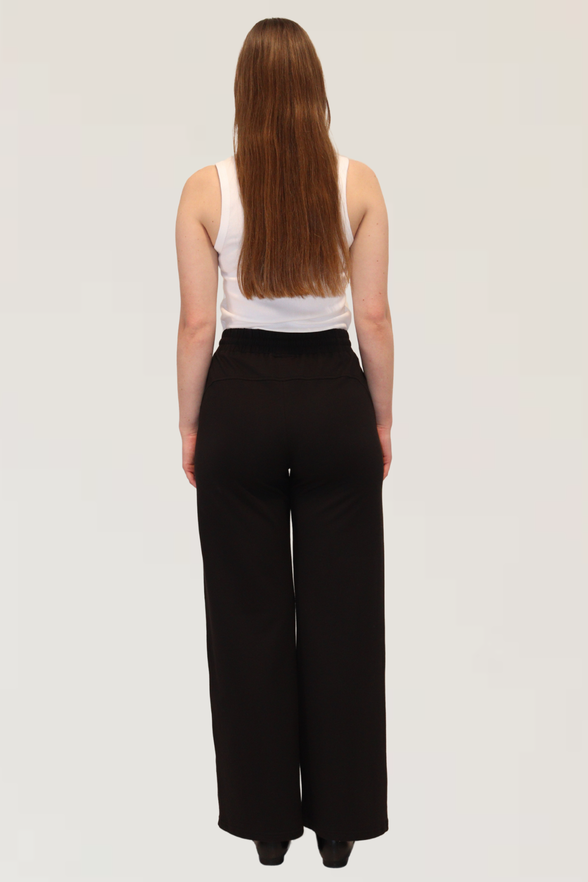 Organic Black Wide-Leg Pants