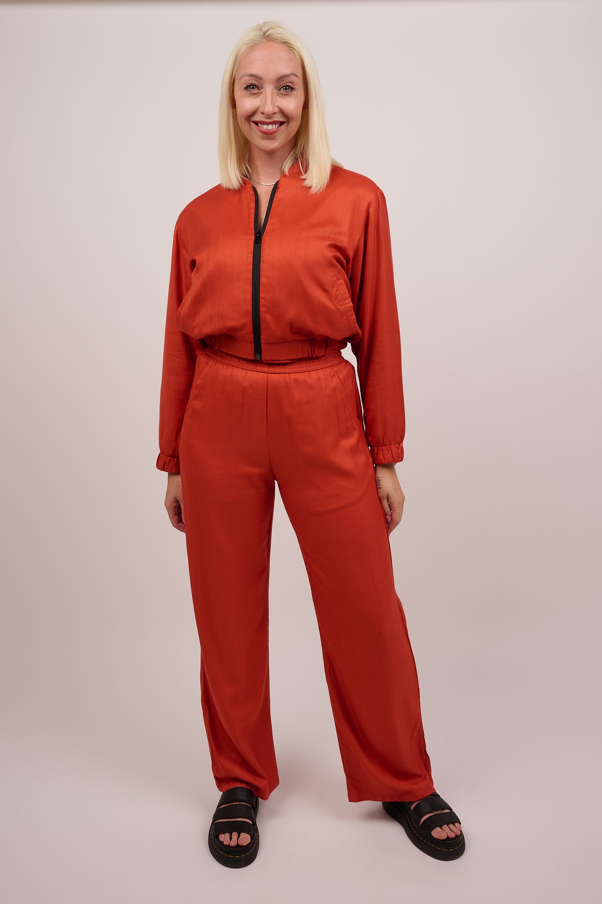 Burnt Sienna bomber jacket