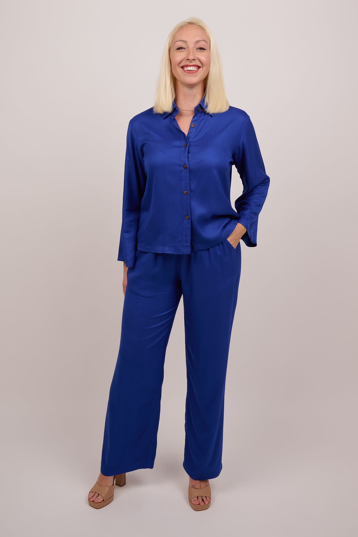 Bamboo Lux shirt - Cobalt