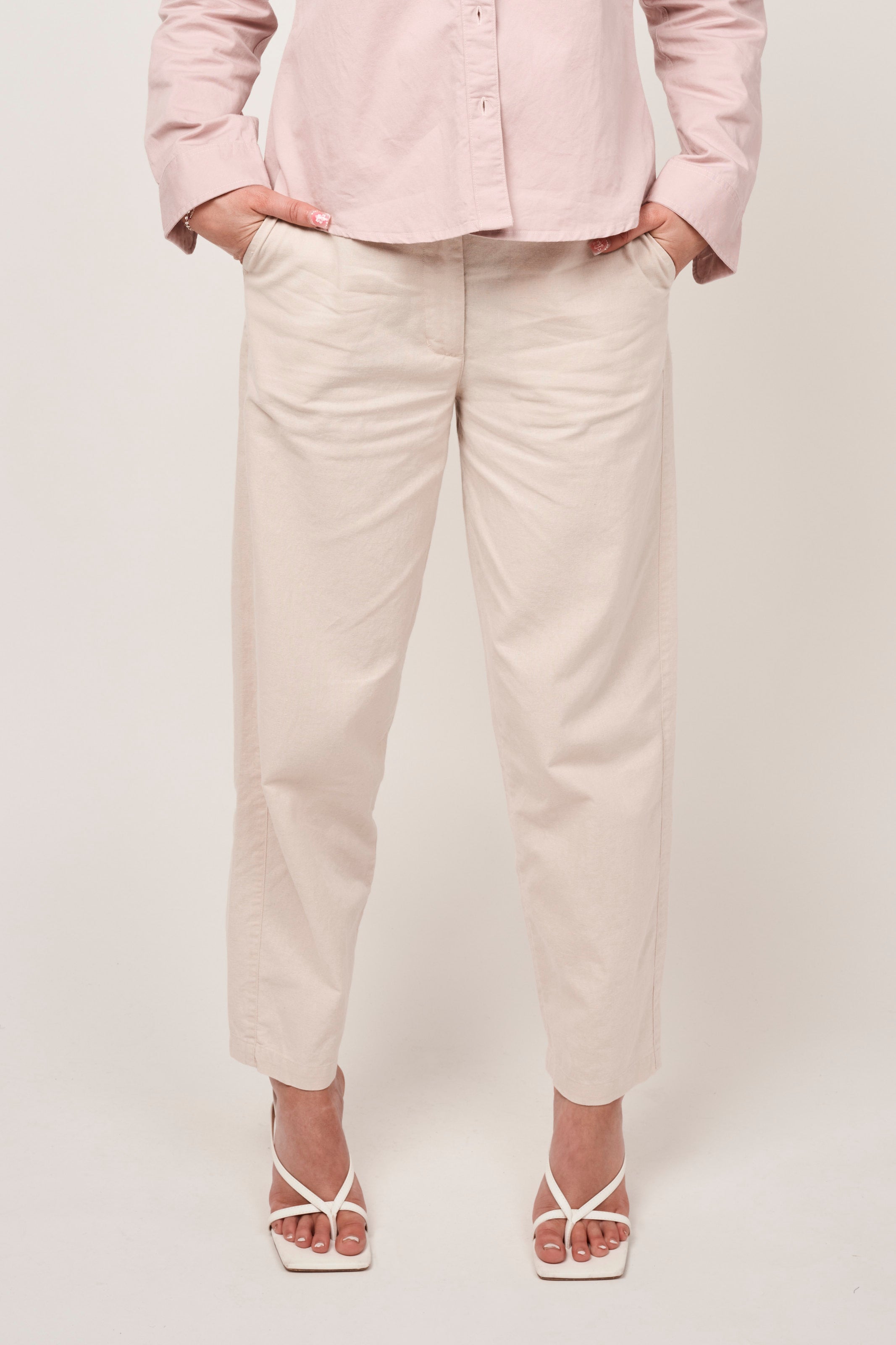 Slim leg trousers - Cauliflower