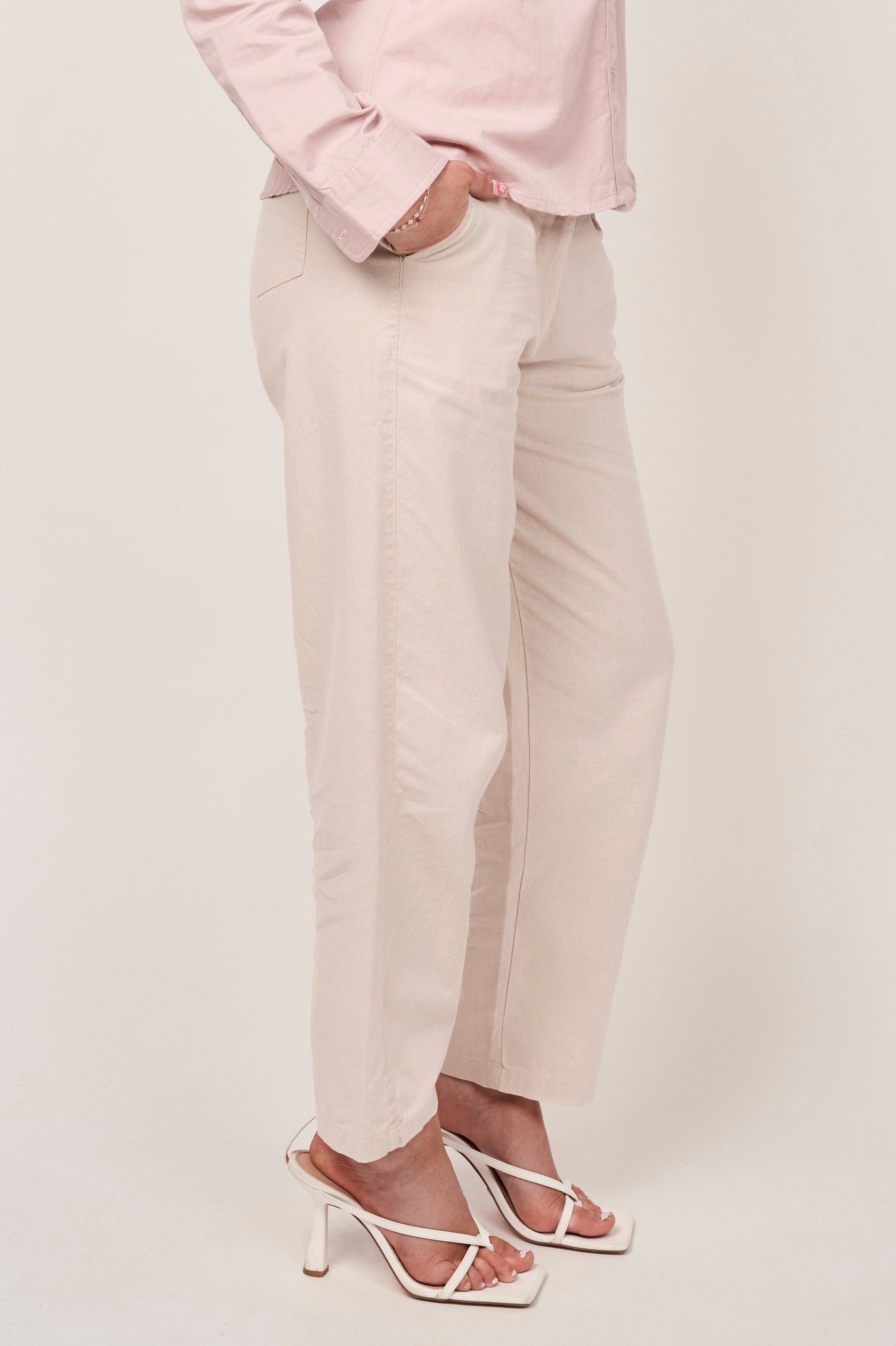 Slim leg trousers - Cauliflower