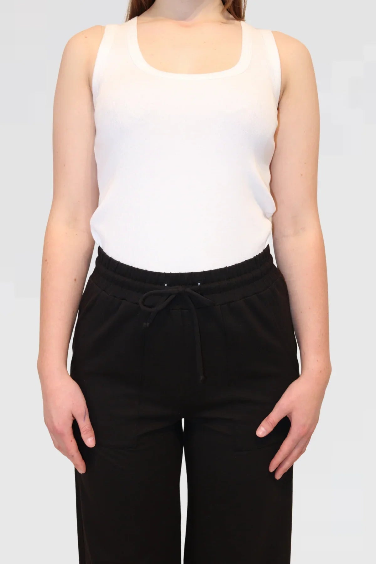 Organic Black Wide-Leg Pants