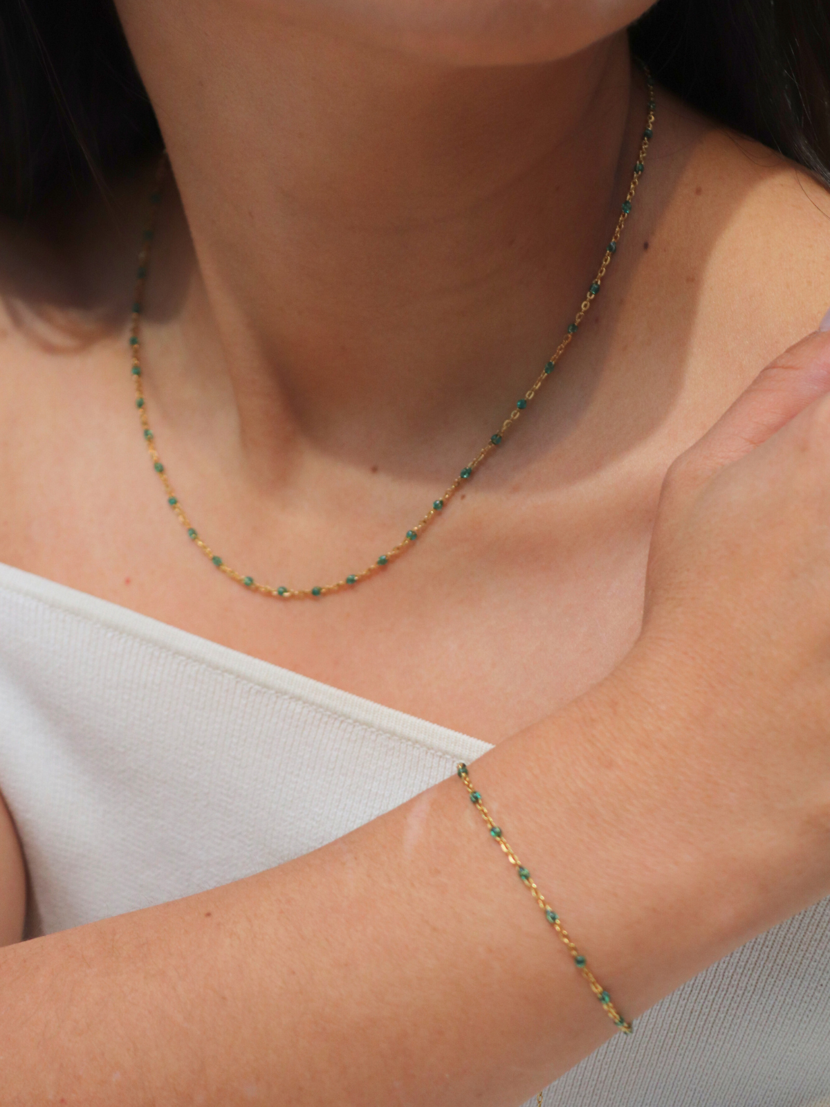 Aqua Satellite Necklace