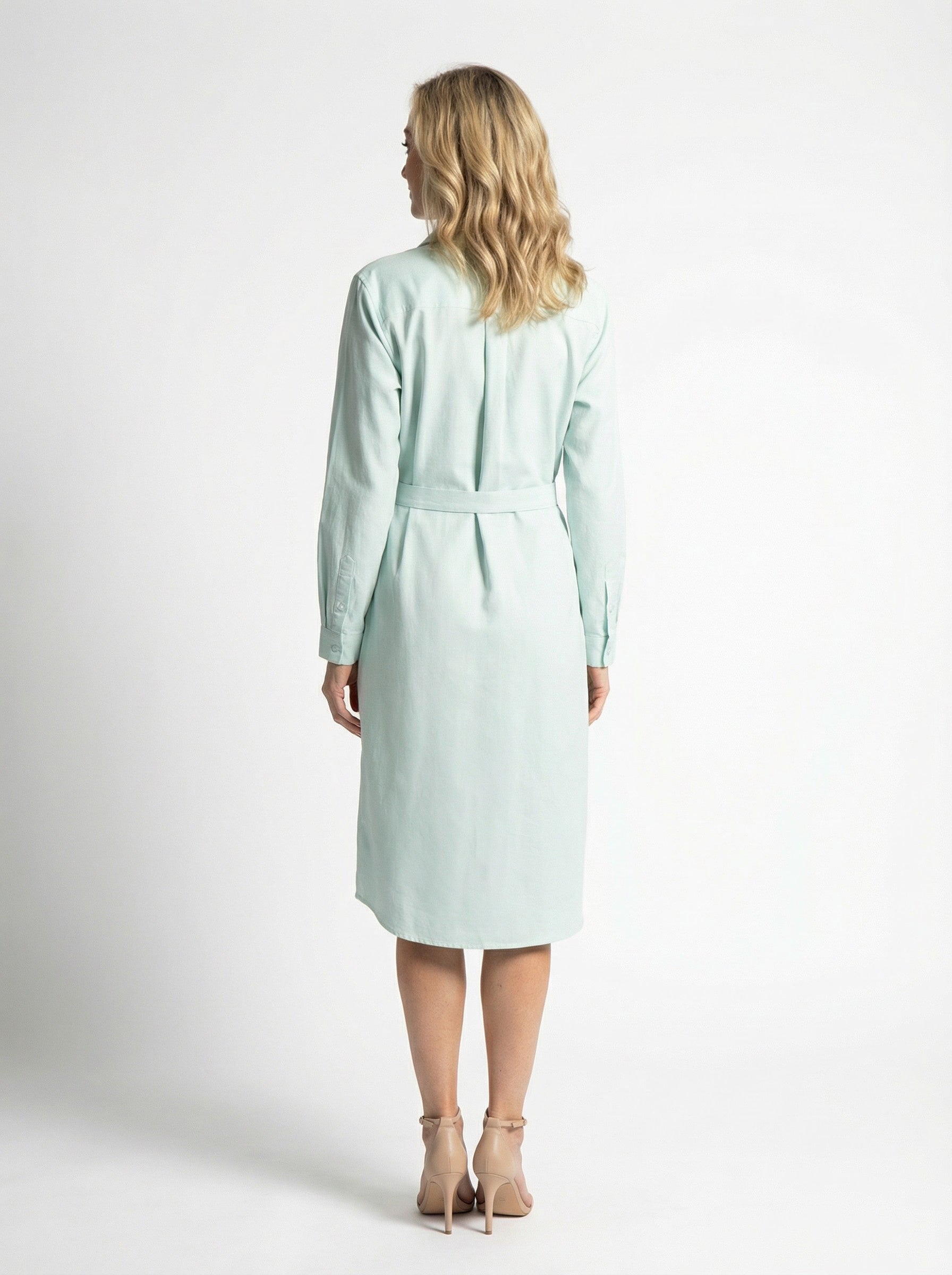 Coastal Mint Drift Shirt Dress