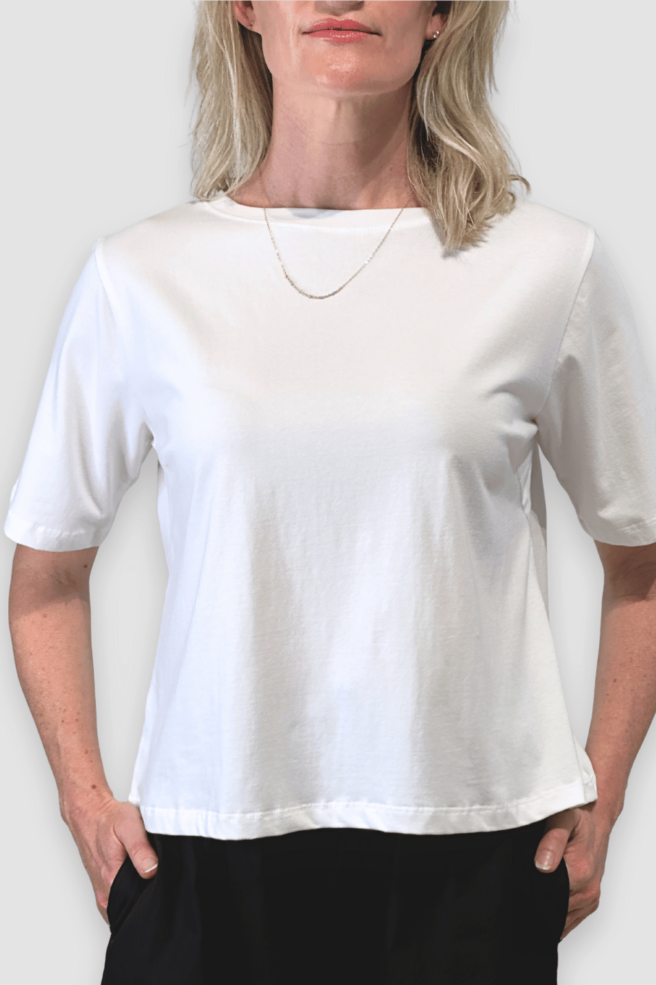 Organic Flex Crew Tee - White