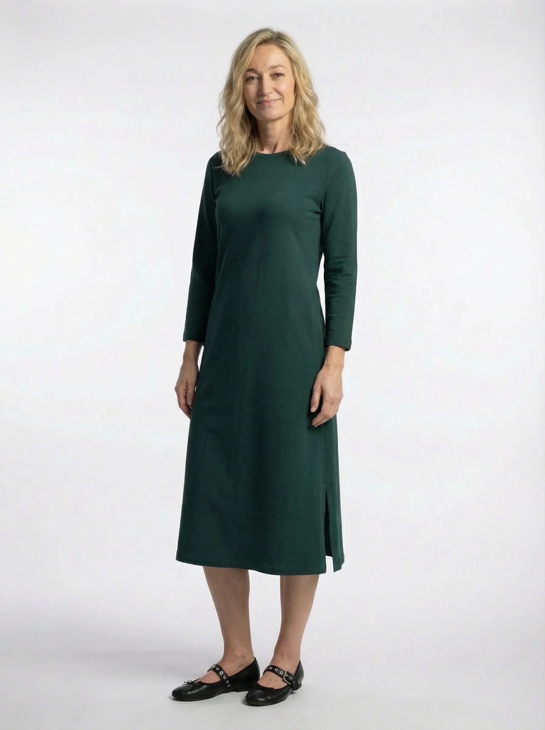 Midi Shift Dress -Teal