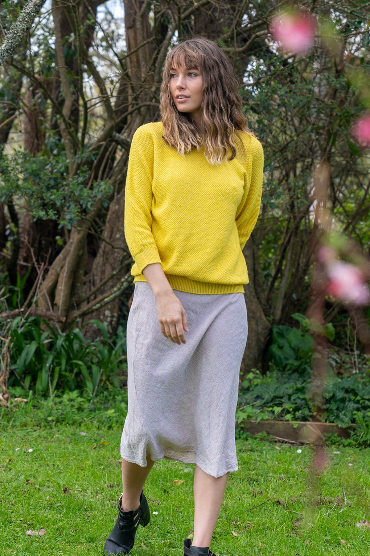 Penny Textured Jumper - Buttercup