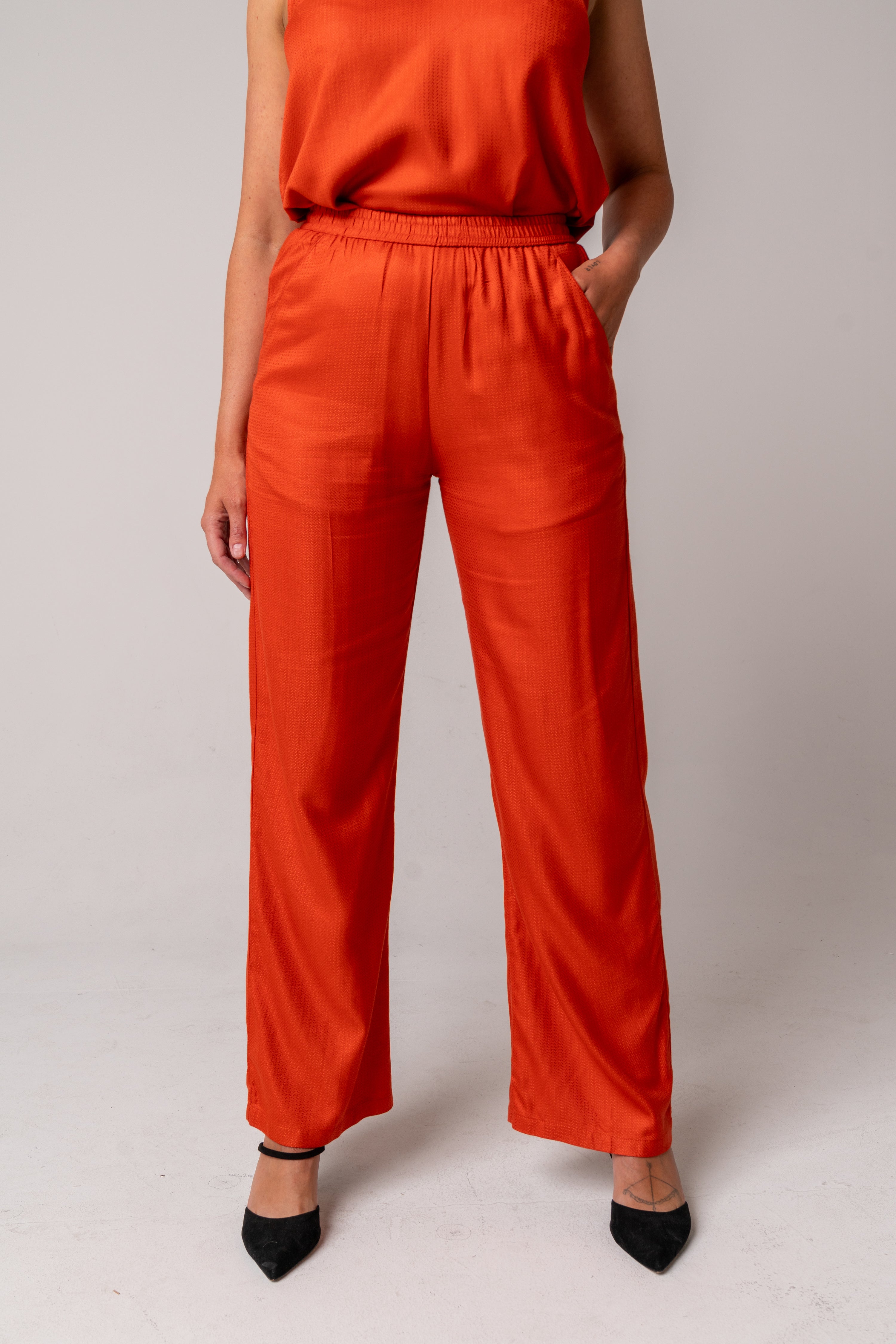 Burnt Sienna Elasticated Pants