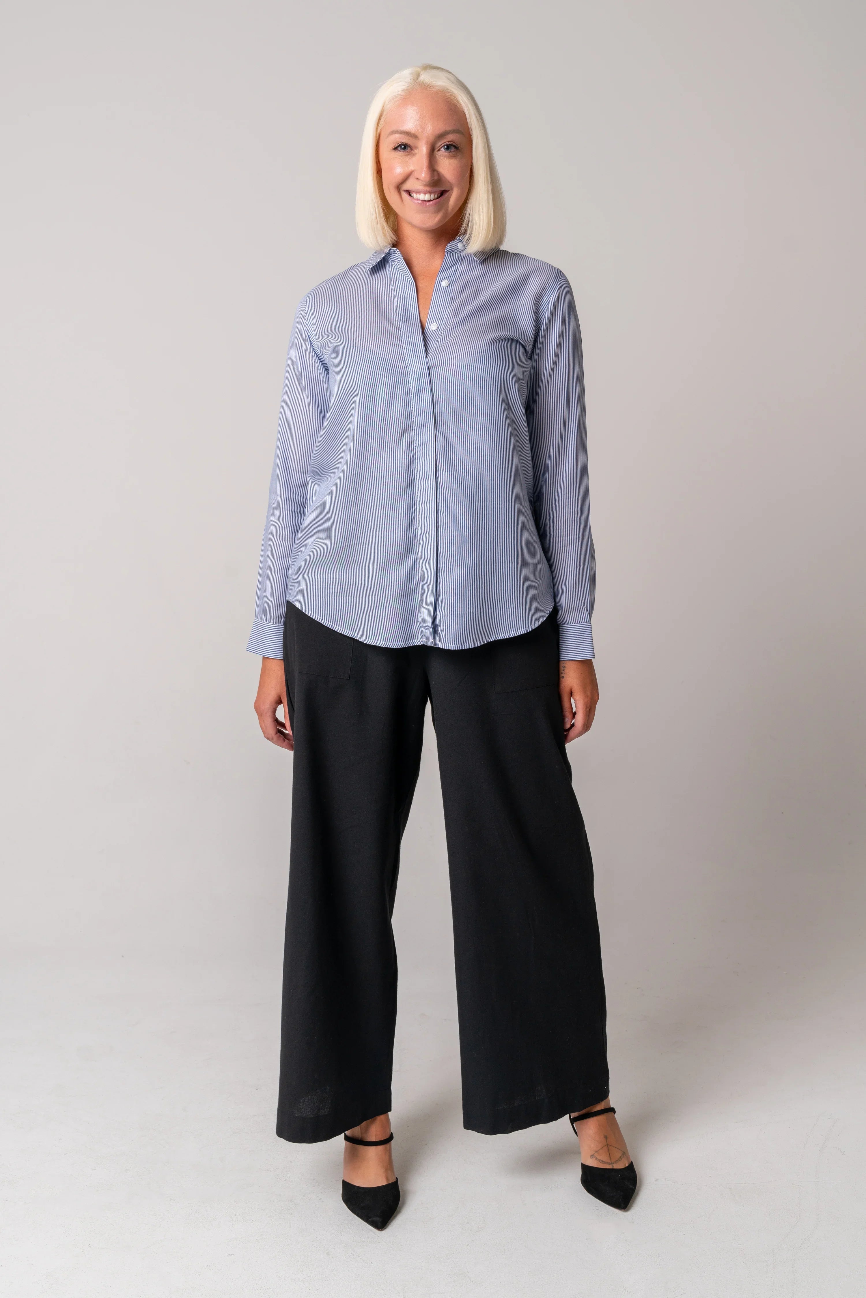 Sky pinstripe shirt