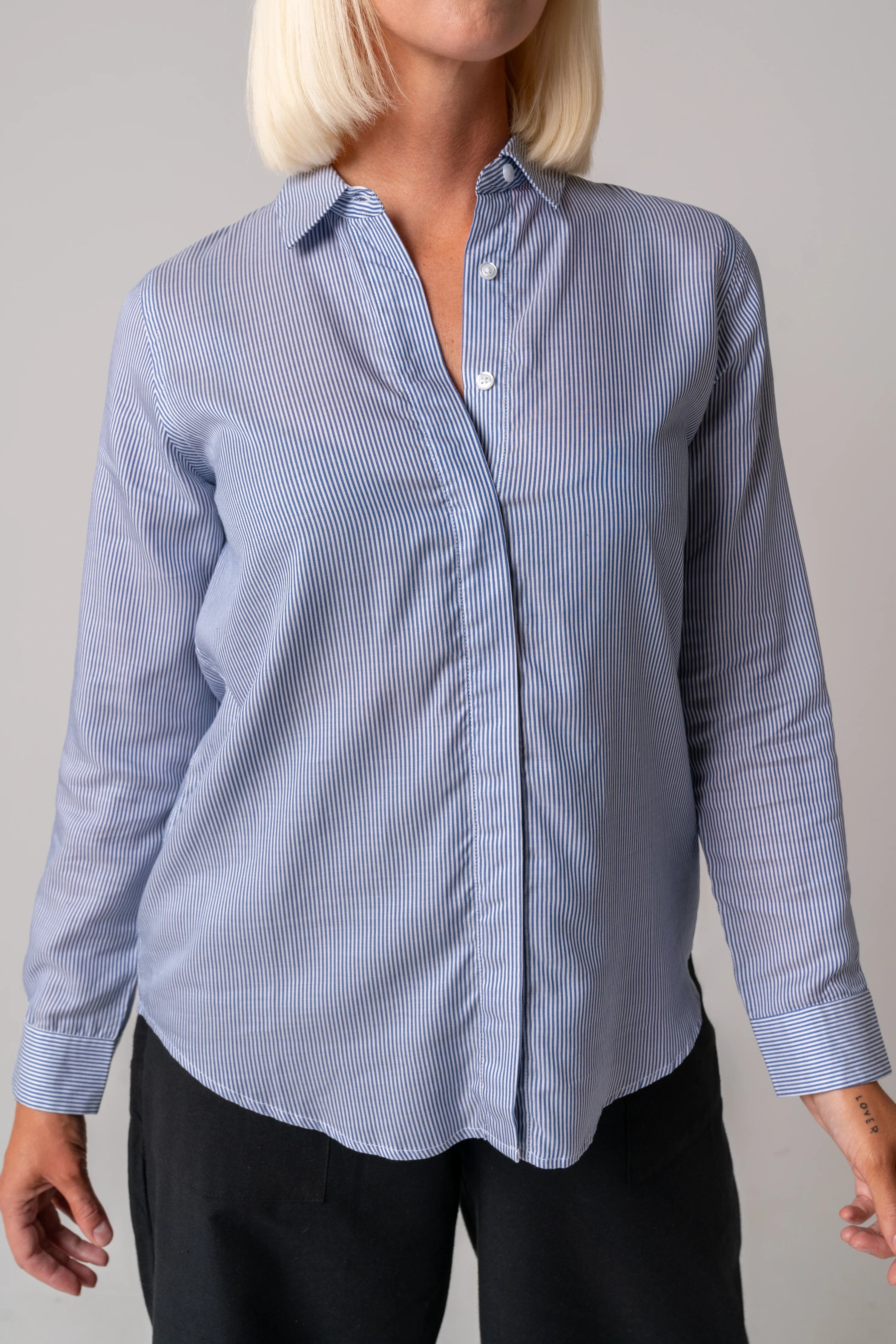 Sky pinstripe shirt
