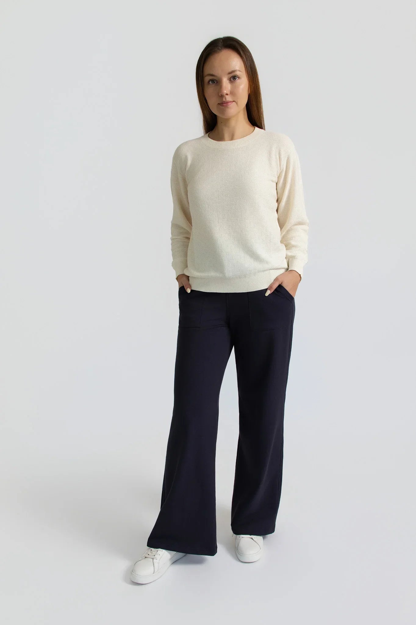 Organic Wide-Leg Pants - Slate