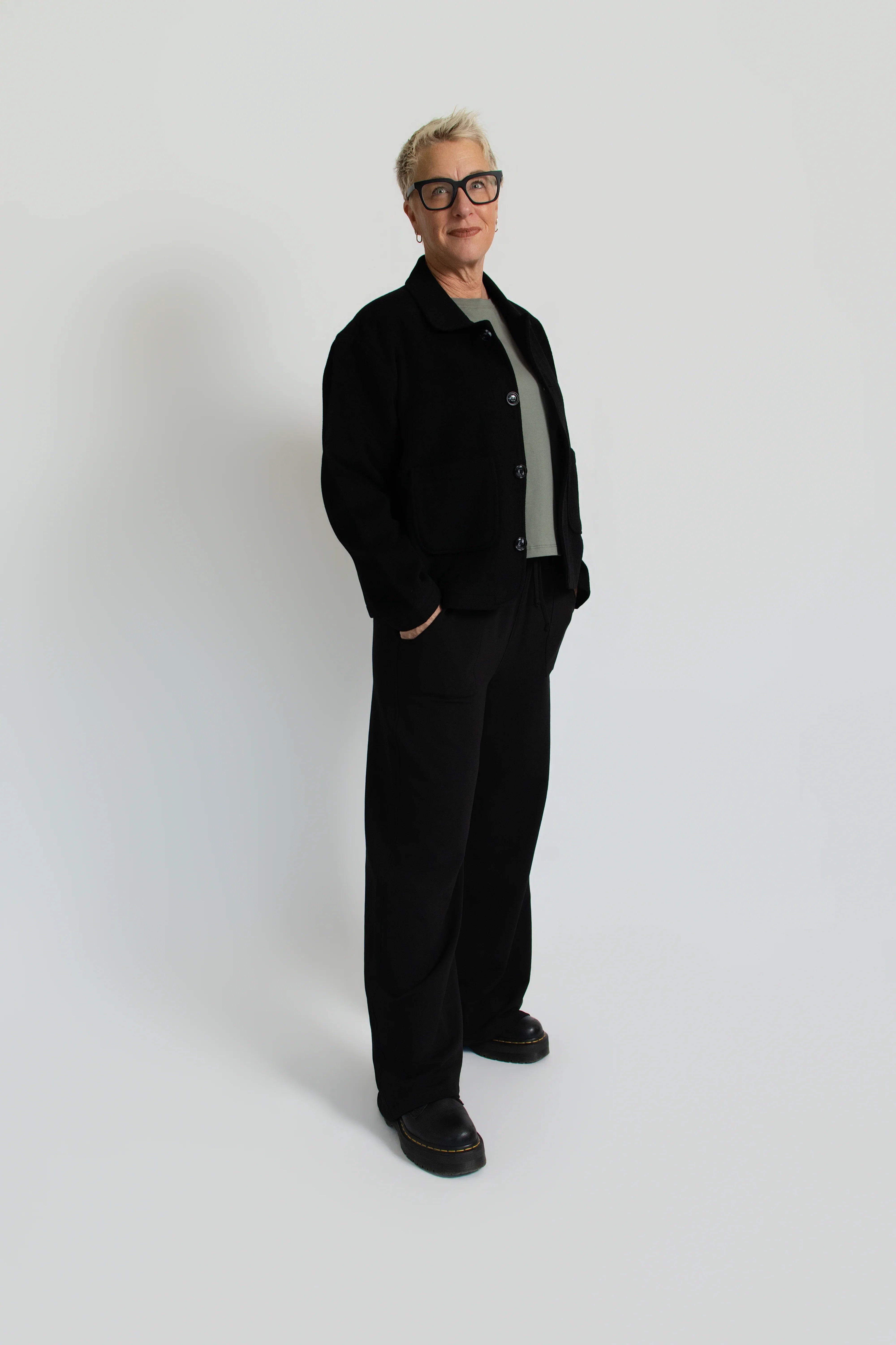 Organic Wide-Leg Pants - Black