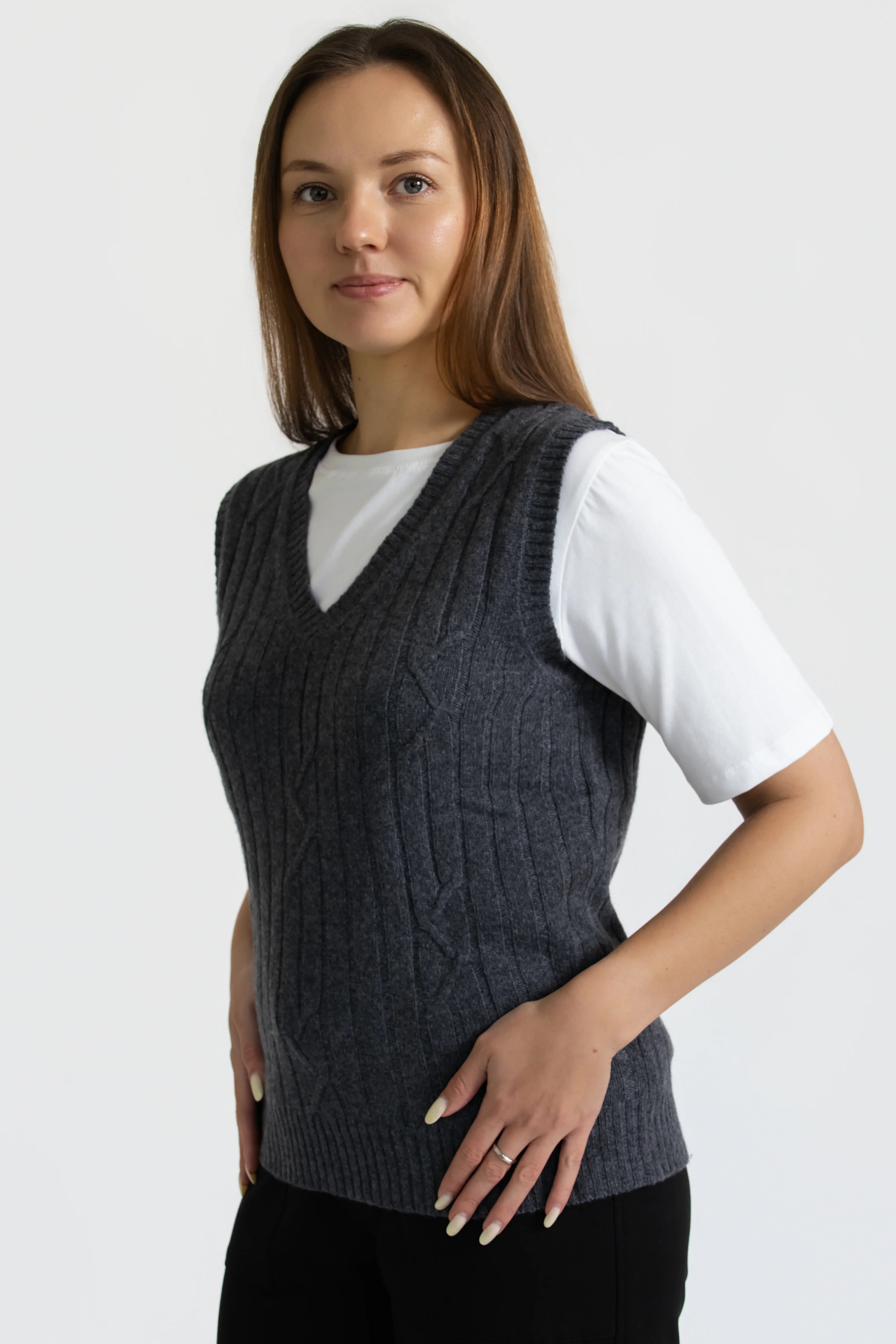Harvest Merino Vest - Storm Grey