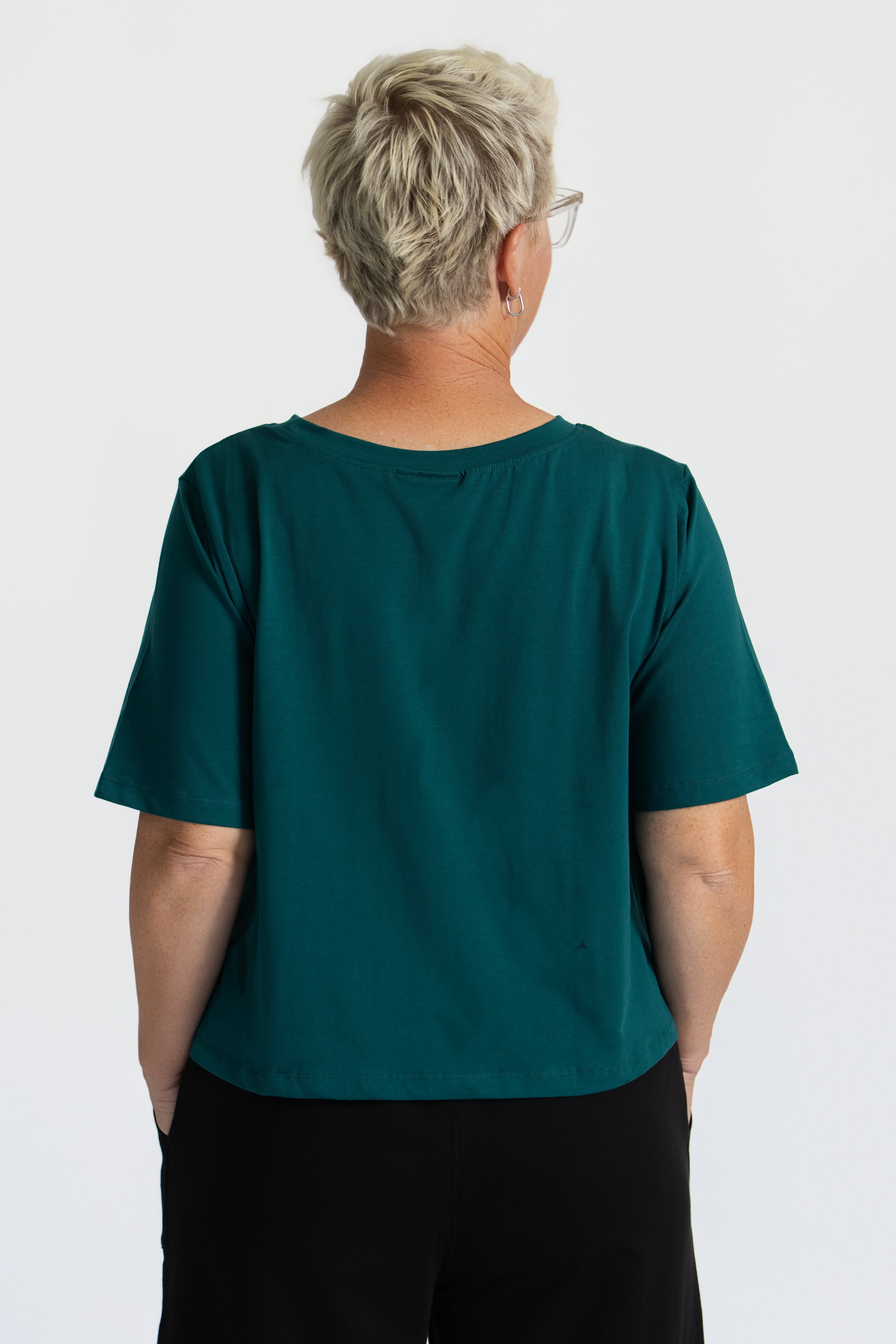 Organic Flex Crew Tee - Teal