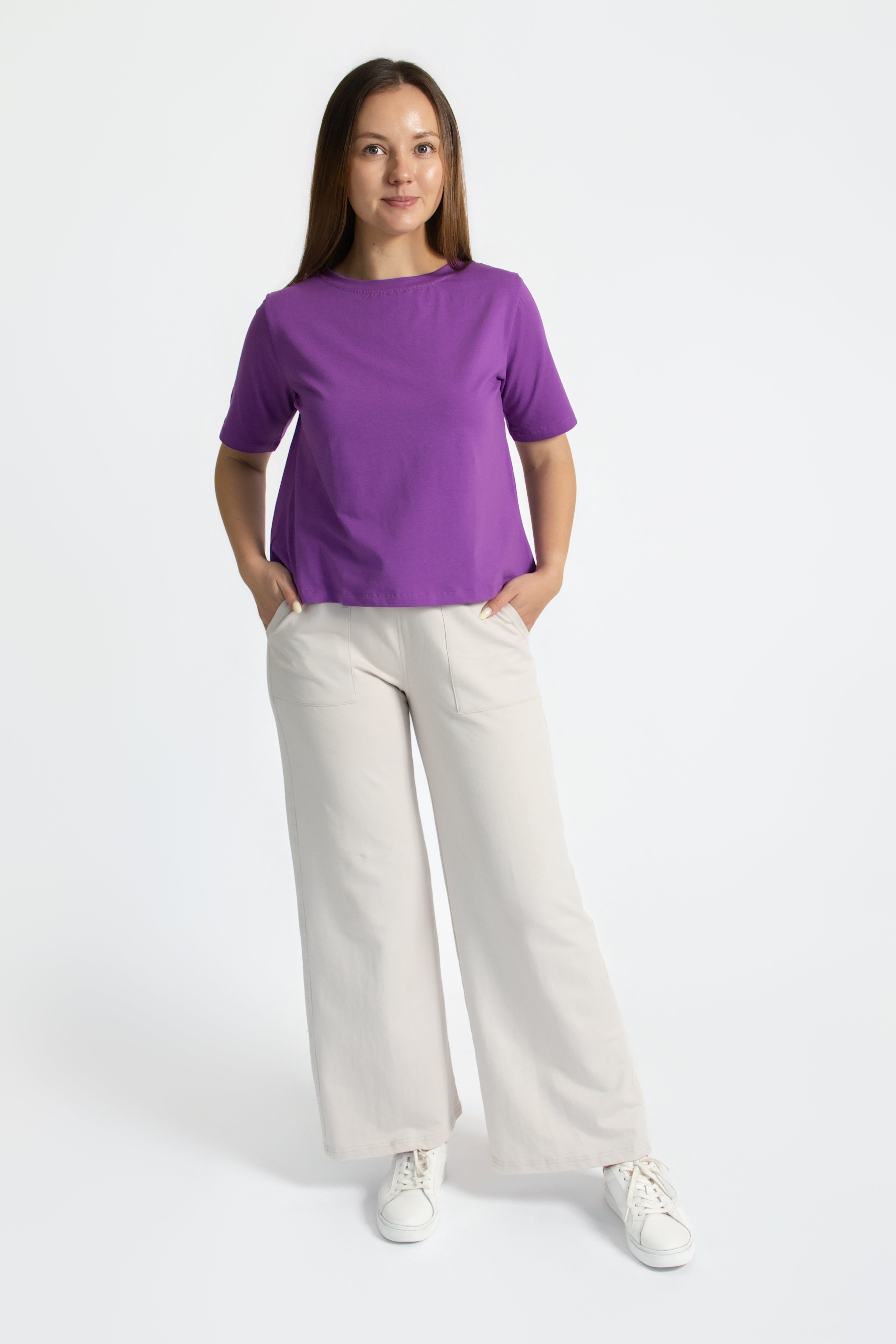 Organic Flex Crew Tee - Mulberry