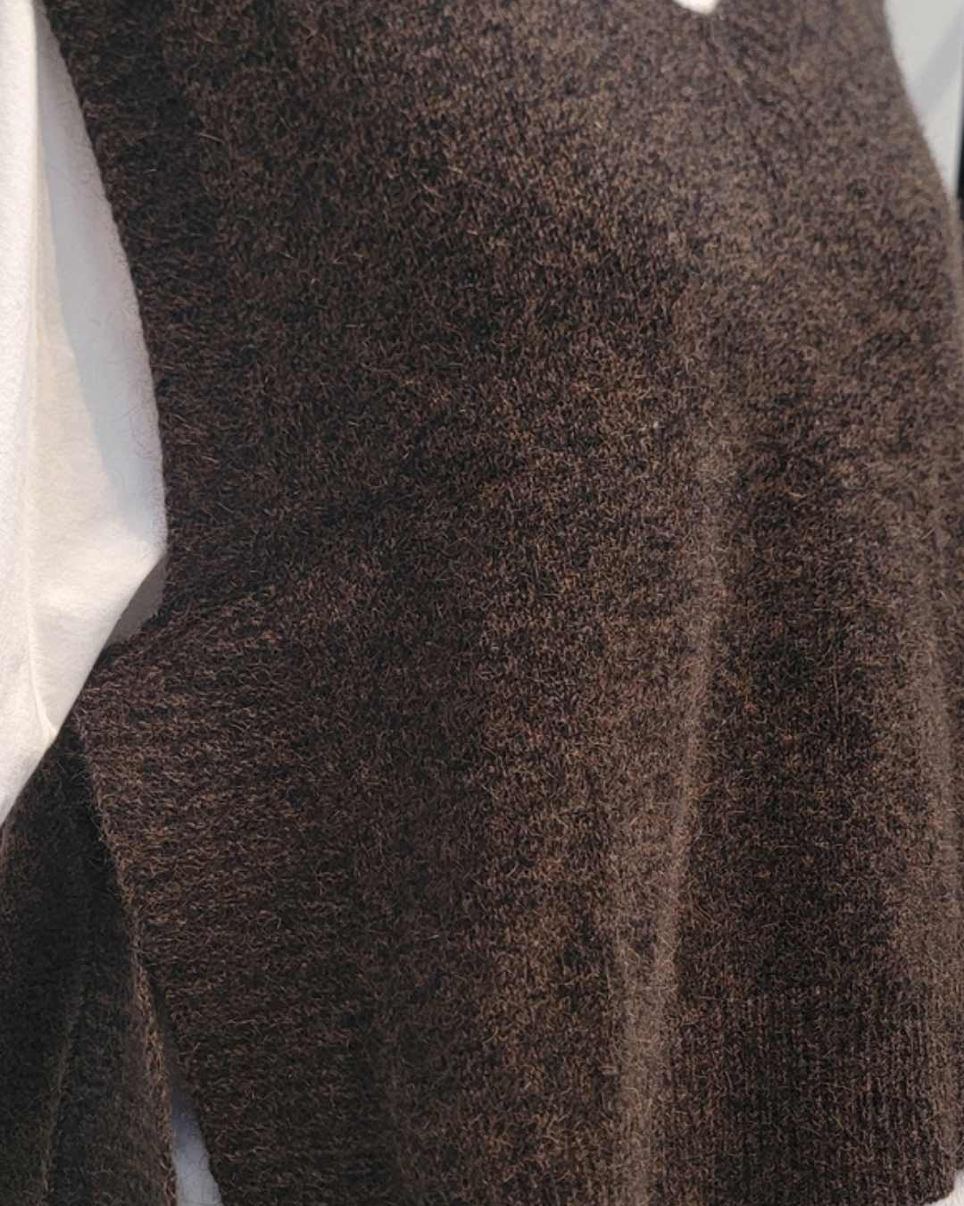Possum Merino Ride Vest - Brown Marl