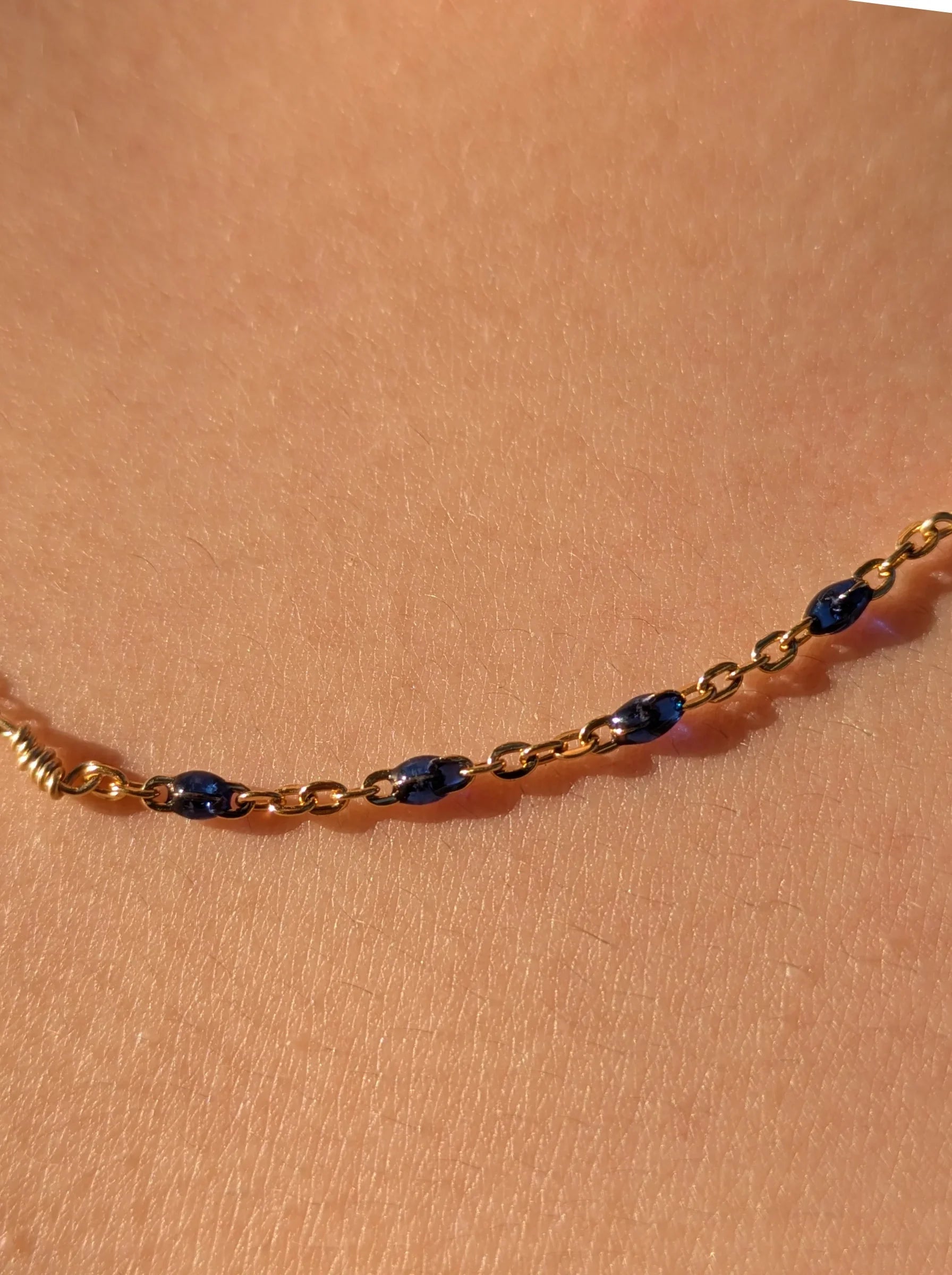 Midnight Enamel Satellite Necklace