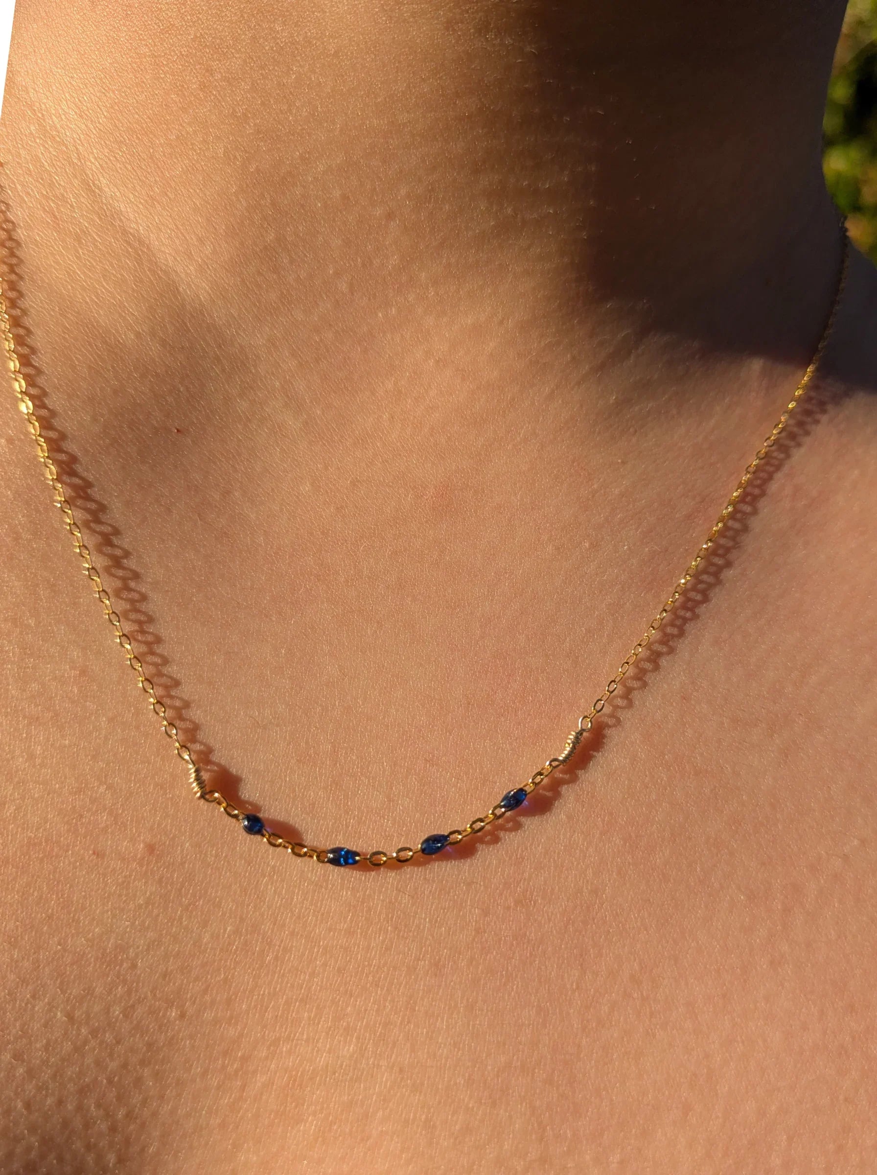 Midnight Enamel Satellite Necklace