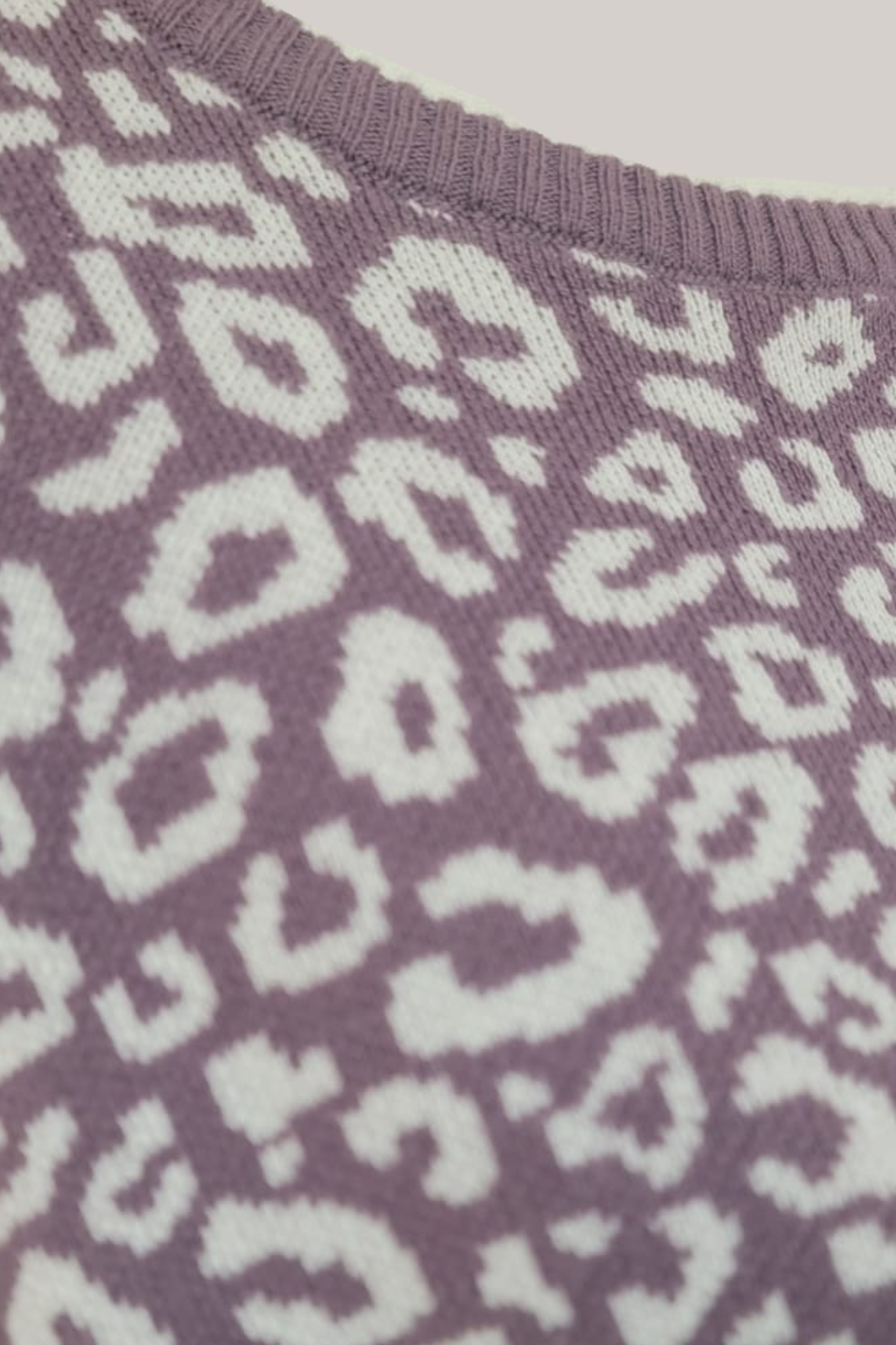 Cotton Jacquard Sweater - Mauve