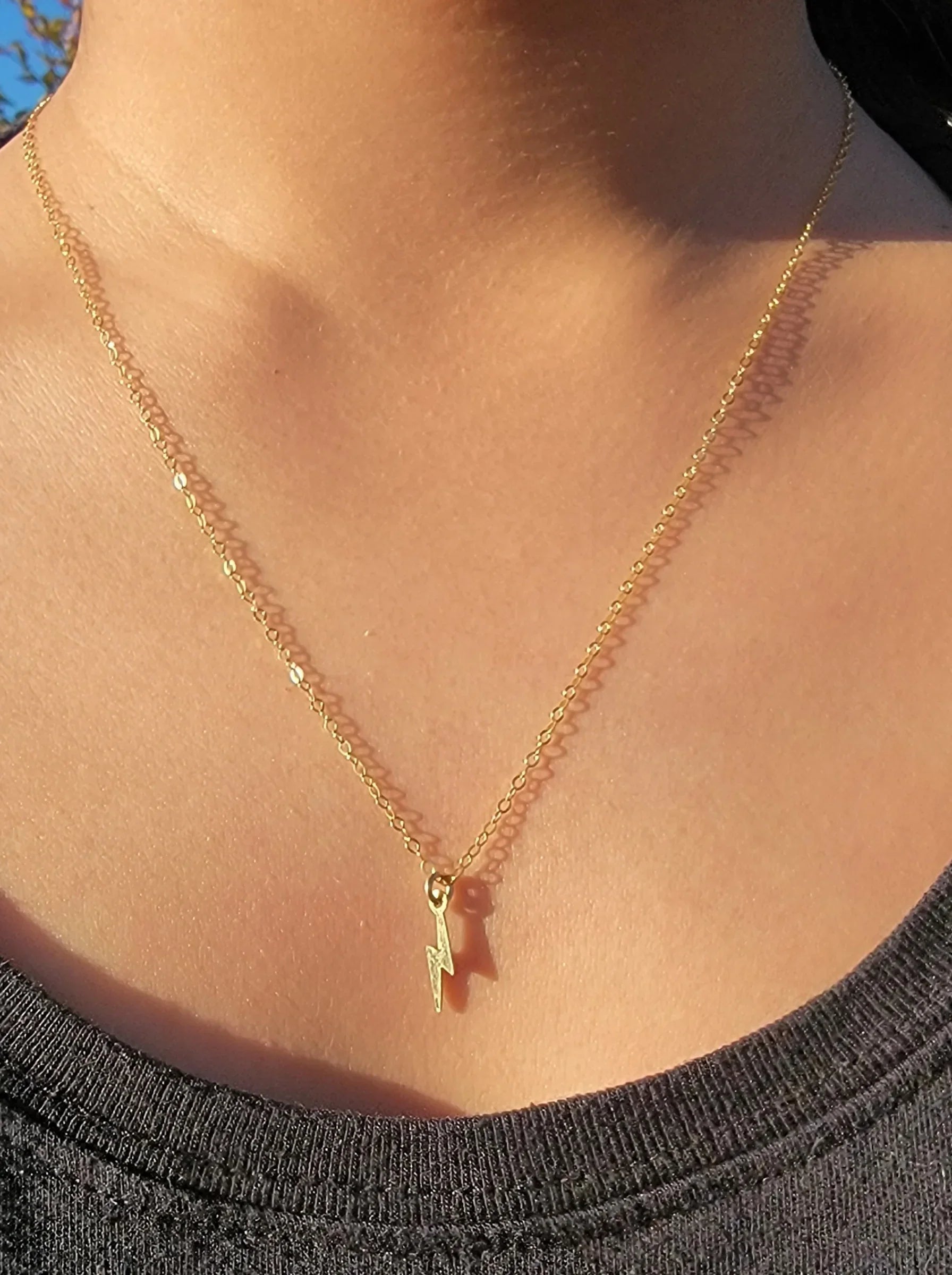 Lightning Bolt Charm Necklace