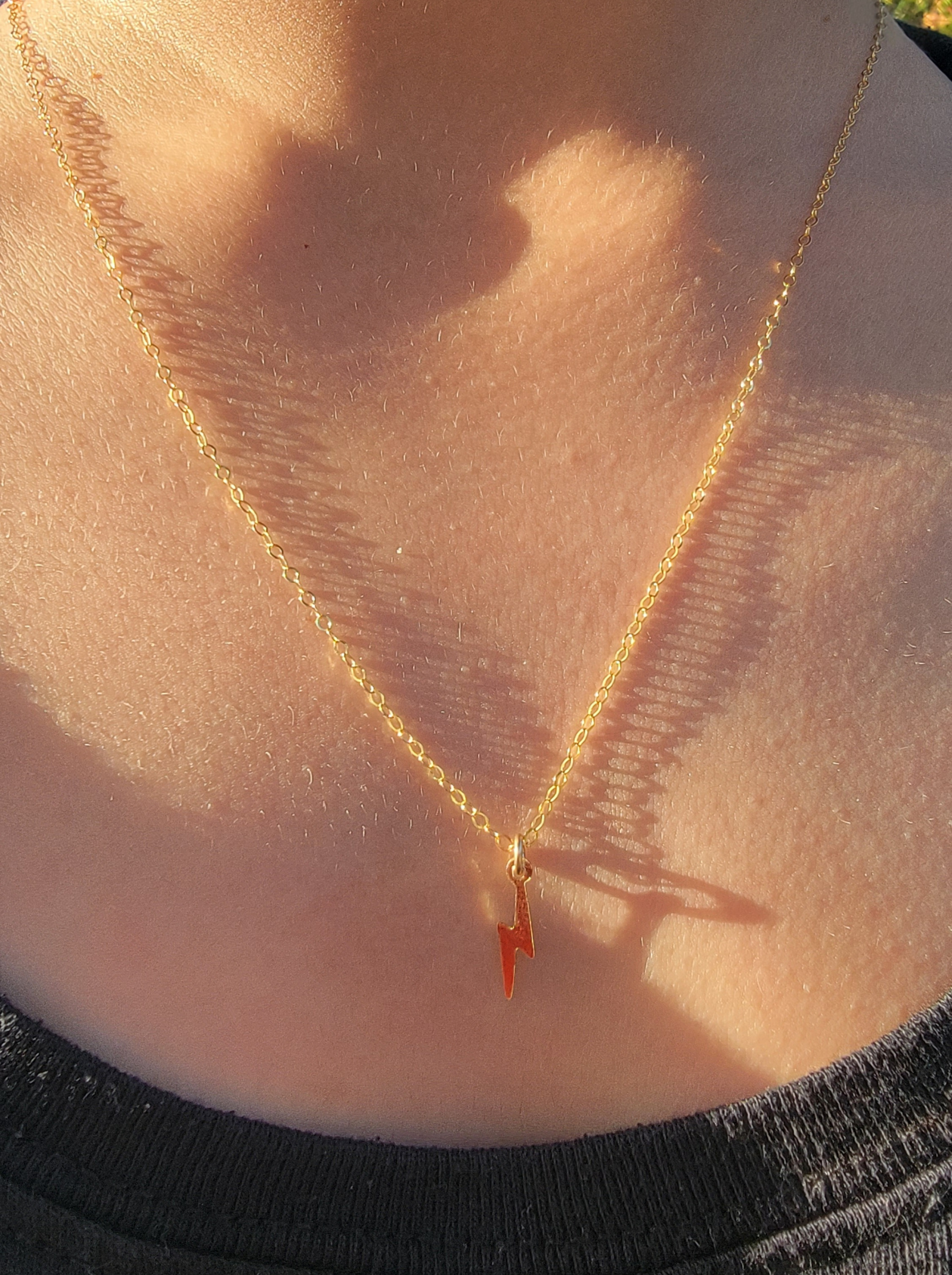 Lightning Bolt Charm Necklace
