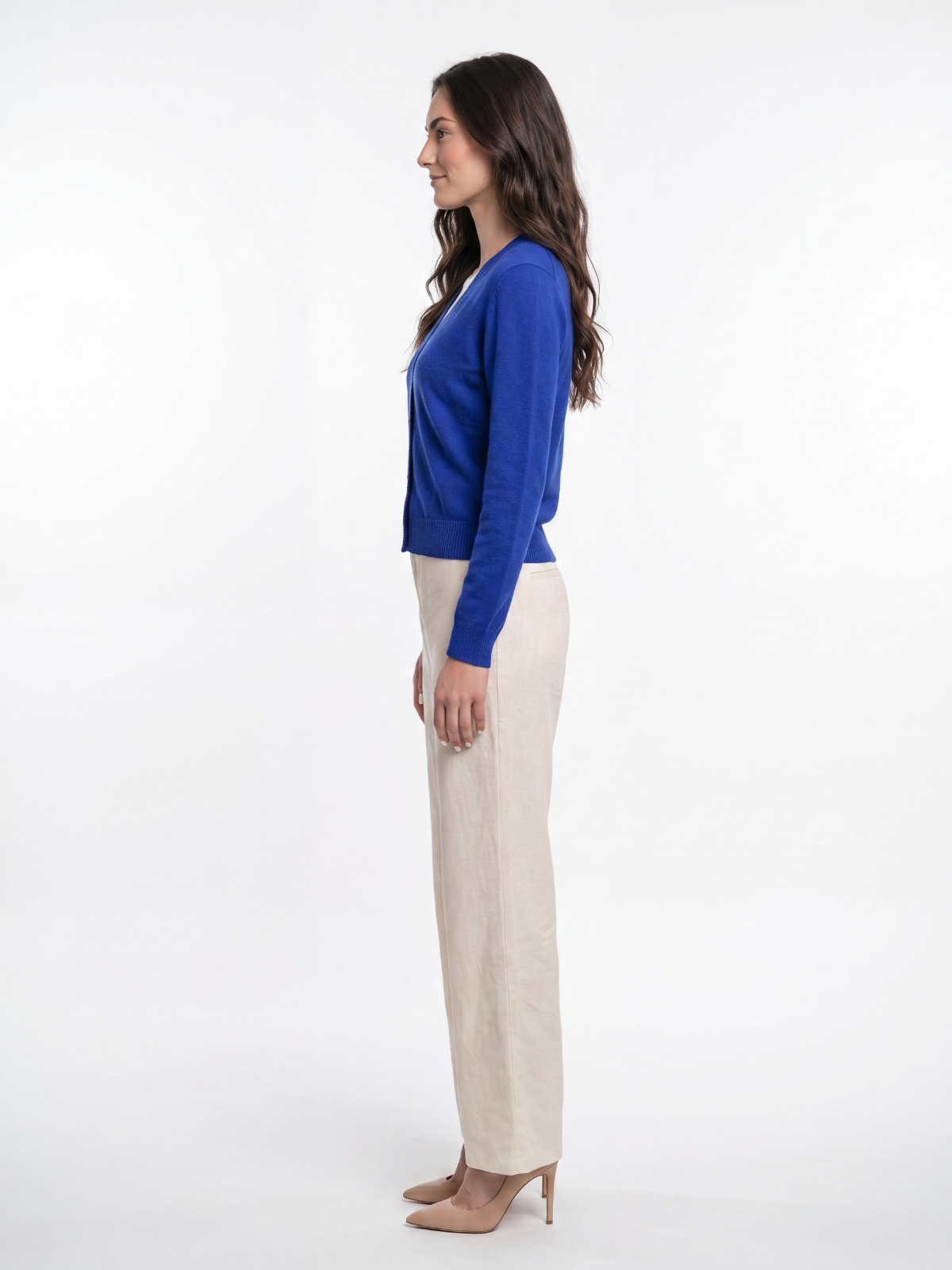 Cashmere-Merino Cardigan - Cobalt