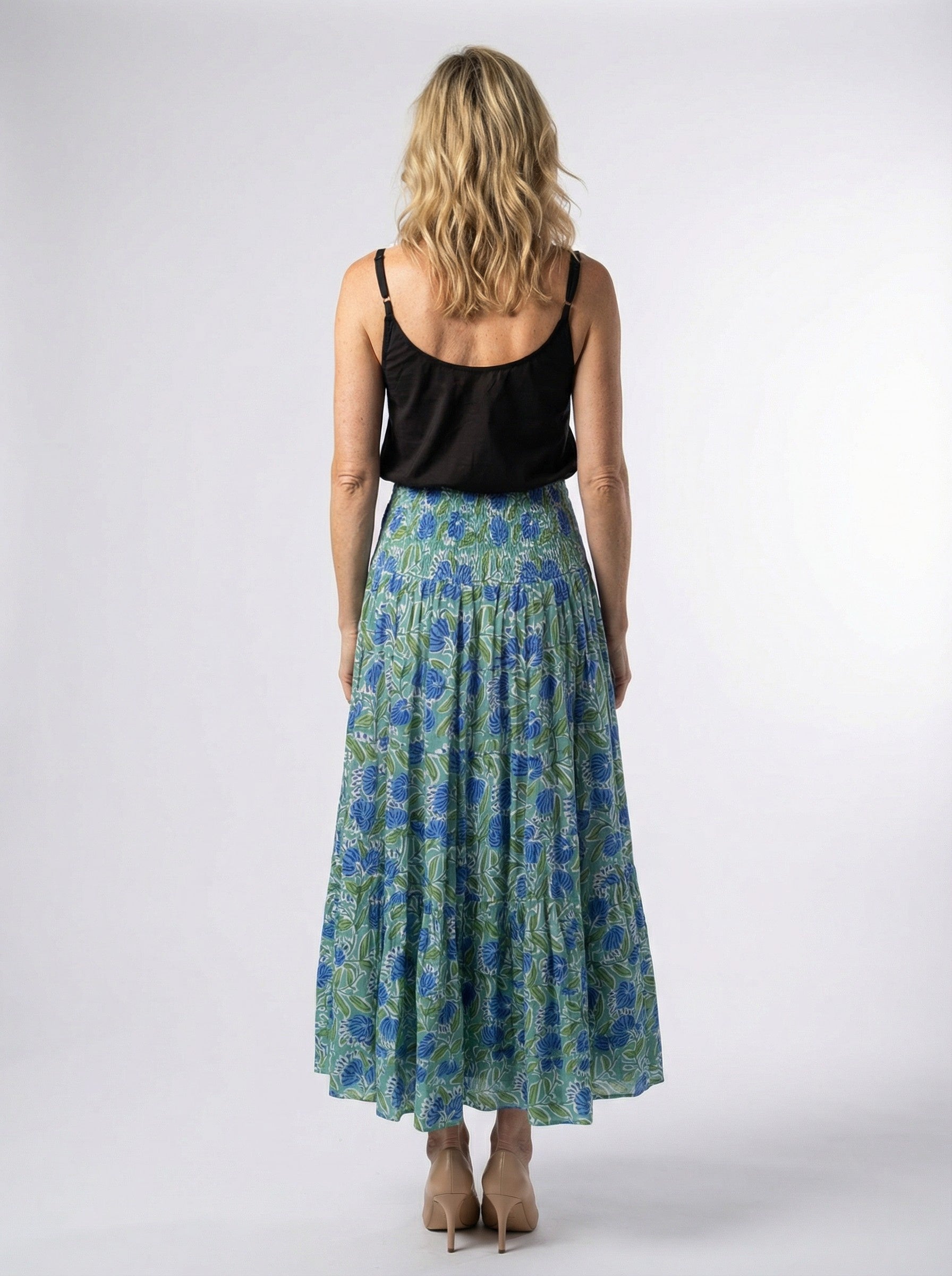 Azure Garden Maxi Skirt