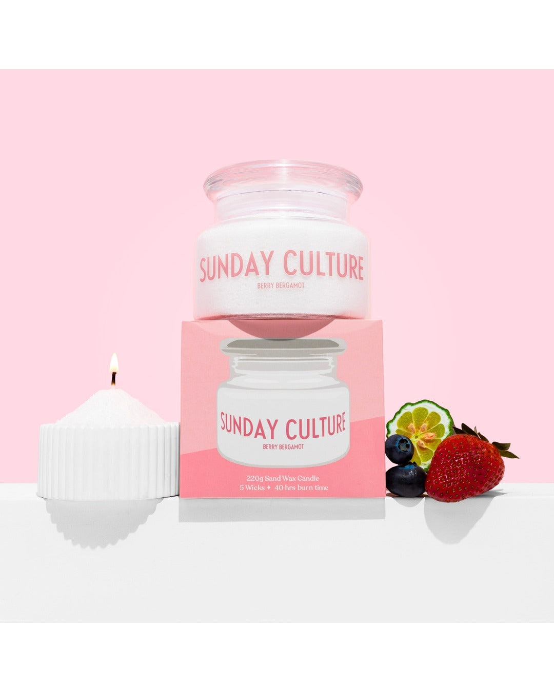 Sunday Culture Berry Bergamot Sand Wax Candle