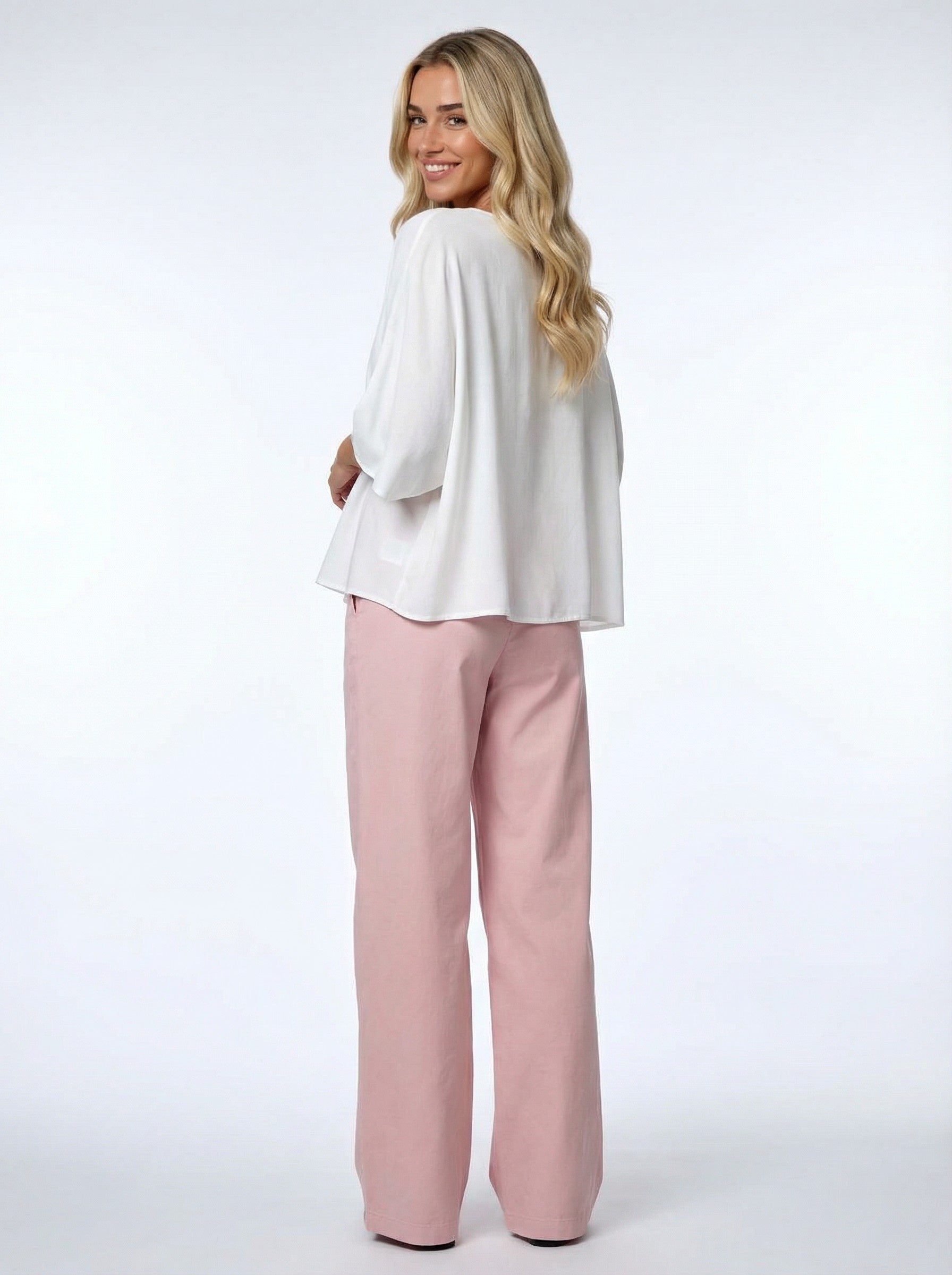 Dusty Pink High-Waisted Pants