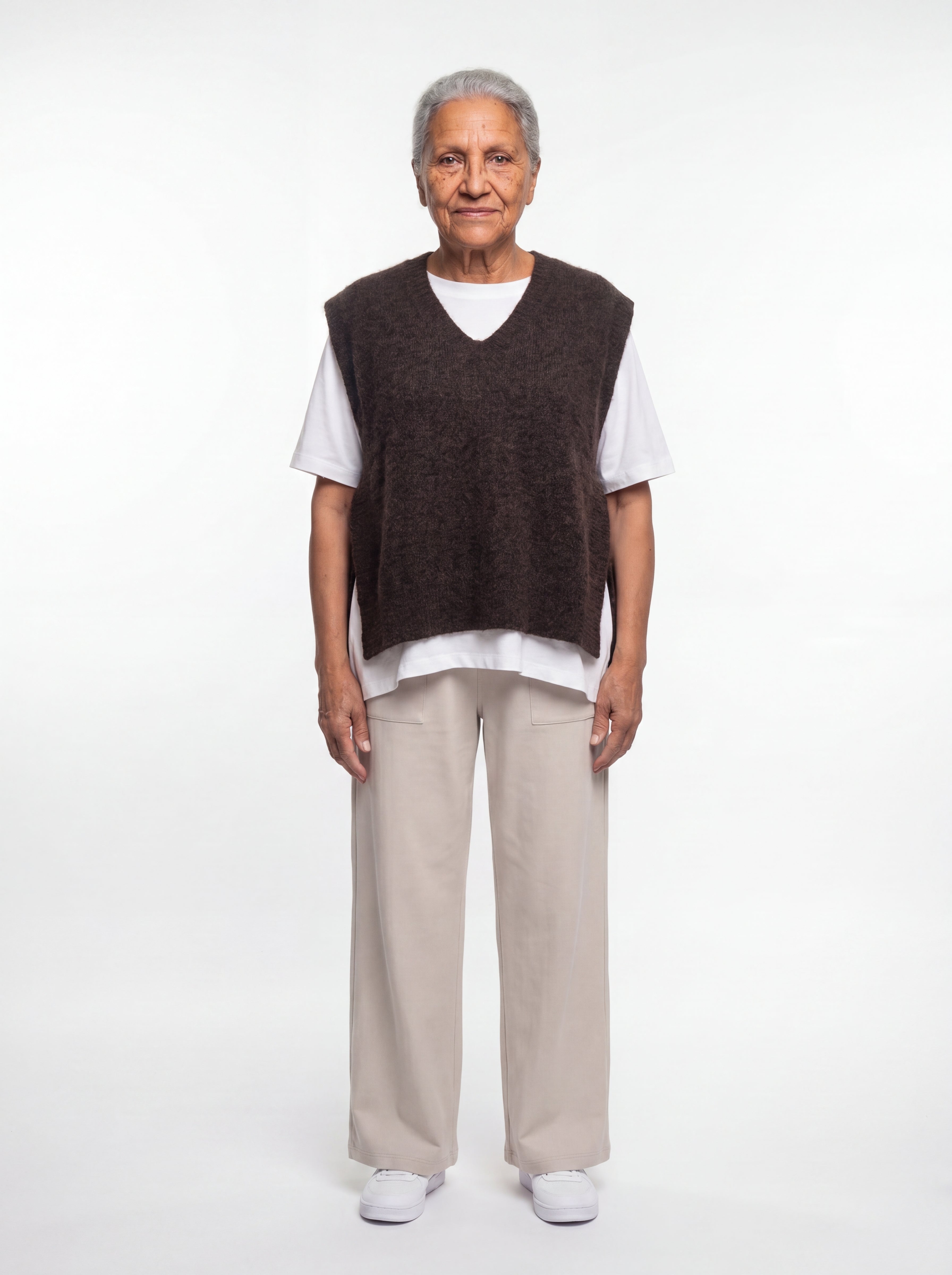 Possum Merino Ride Vest - Brown Marl