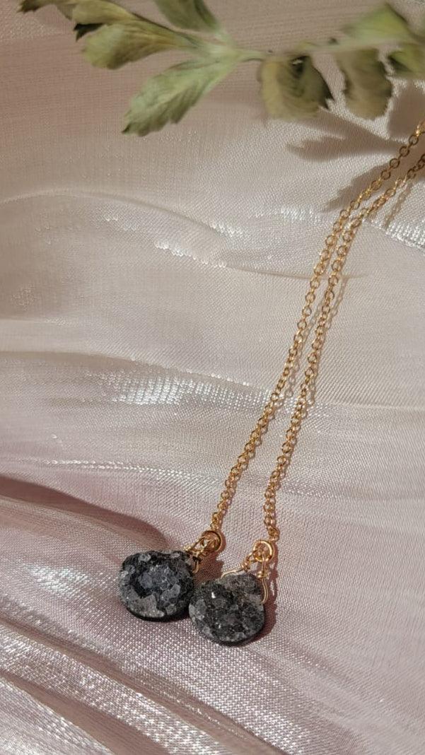 Midnight Ember Earrings - Silver - Reca