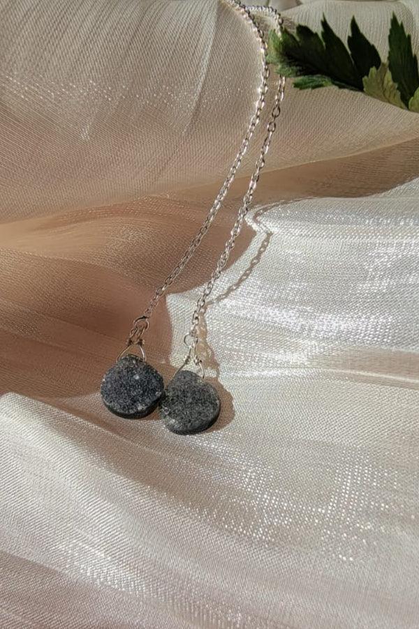 Midnight Ember Earrings - Silver - Reca