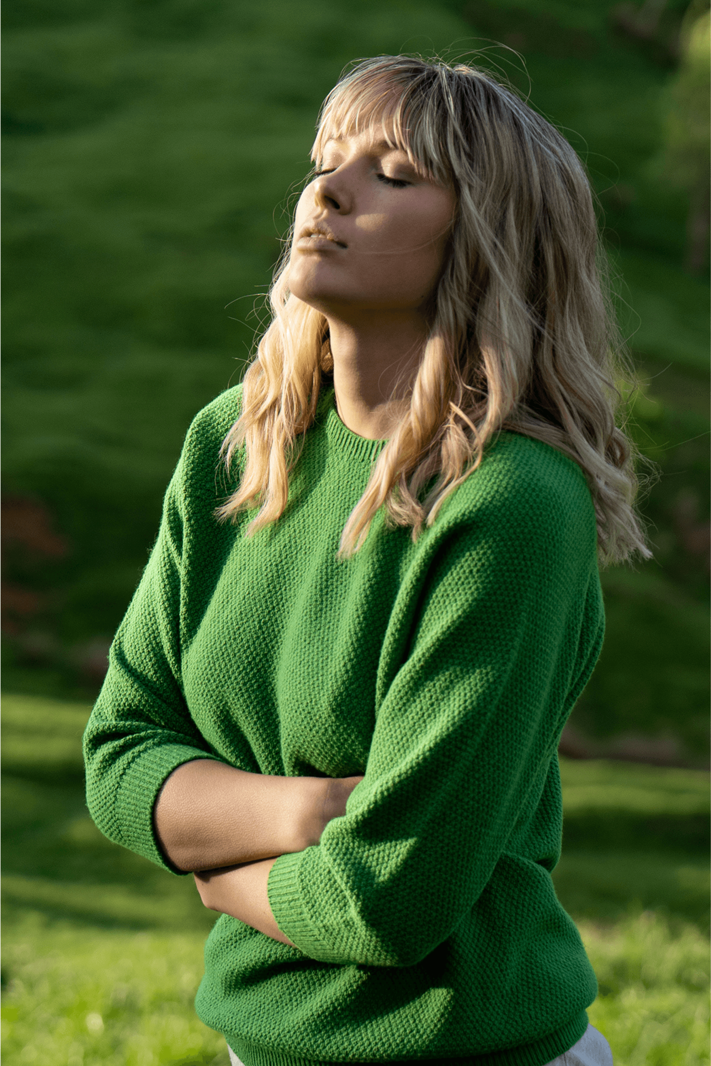PENNY TEXTURE JUMPER - KELLY GREEN - Reca
