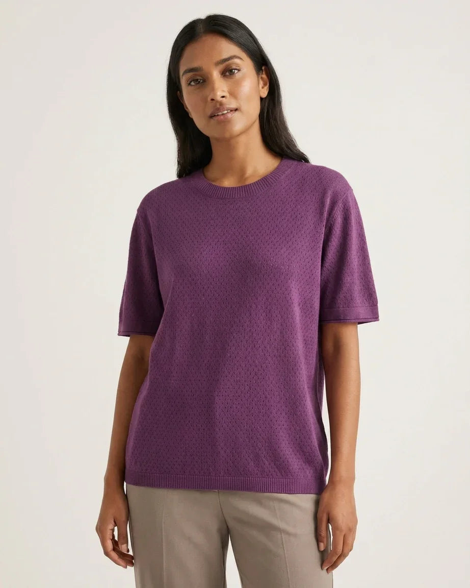 Dust Plum Knit Tee