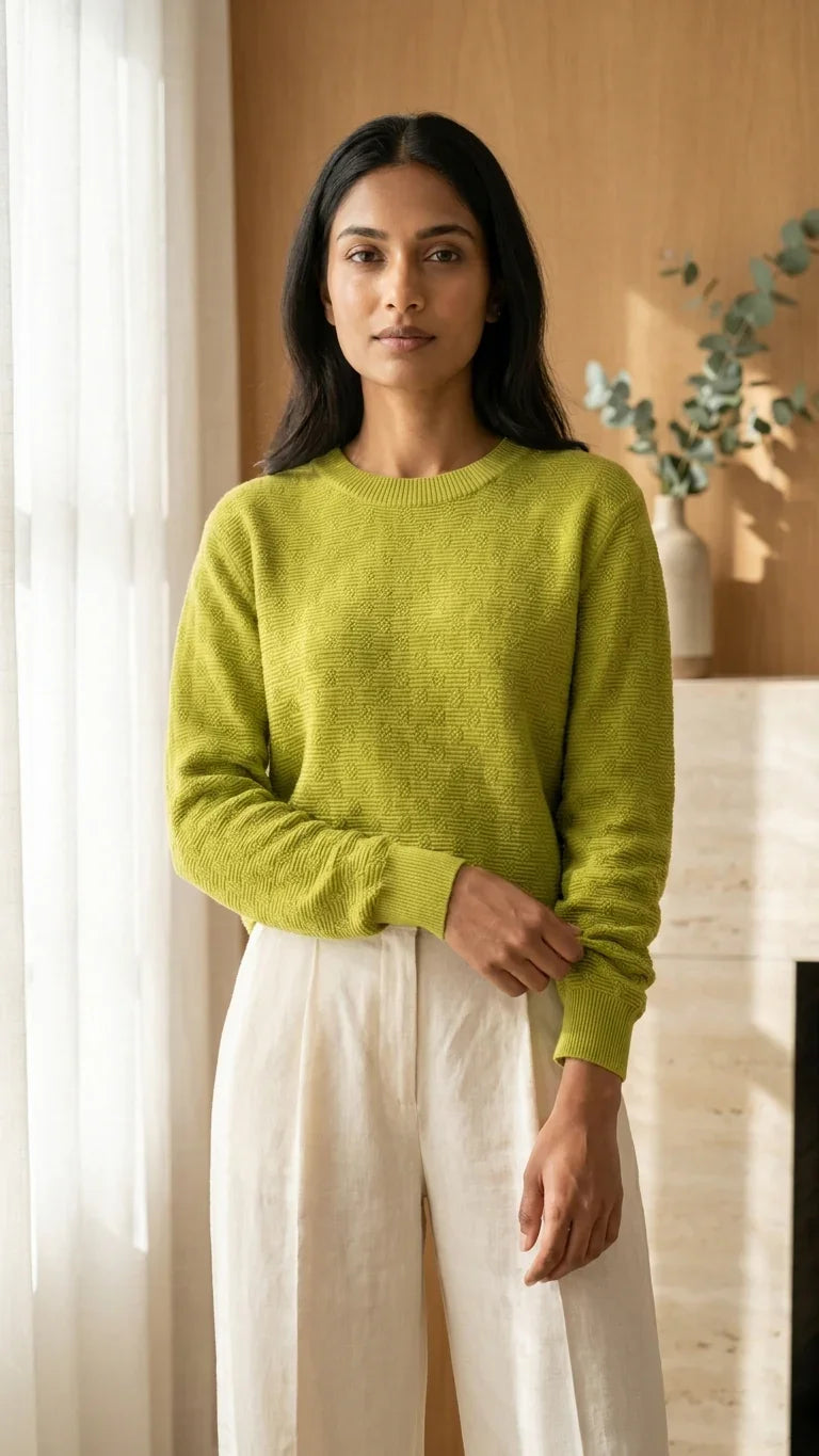 Citrus Textured Cotton Knit