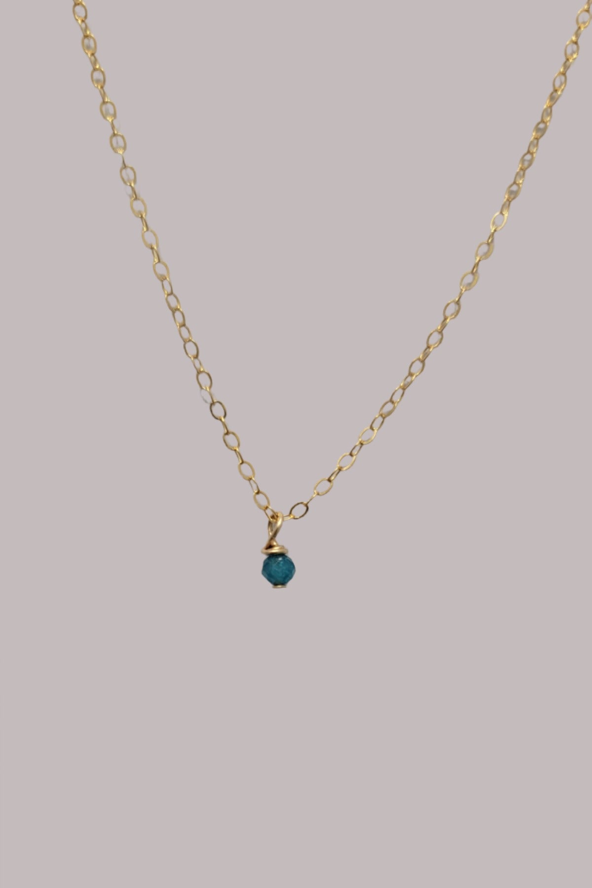 Mini Blue Apatite Necklace