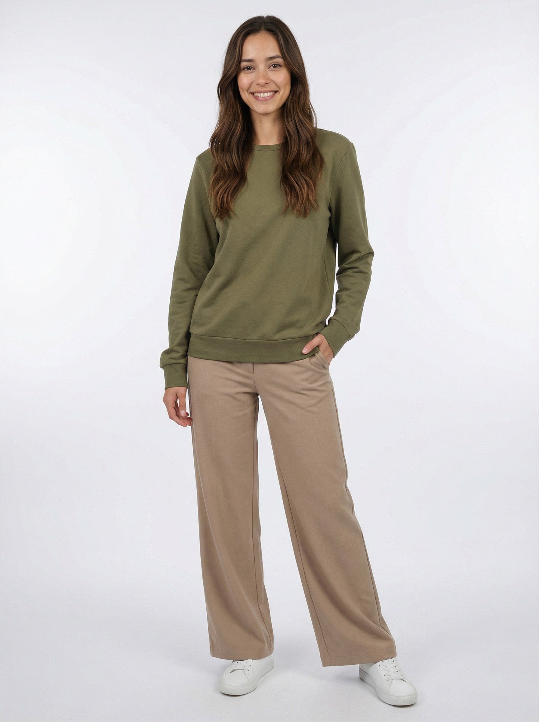Organic Cotton Sweater - Olive
