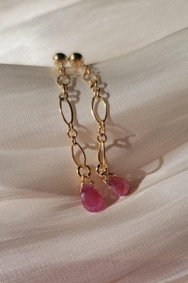 Rosé Dusk Drop Earrings - Reca