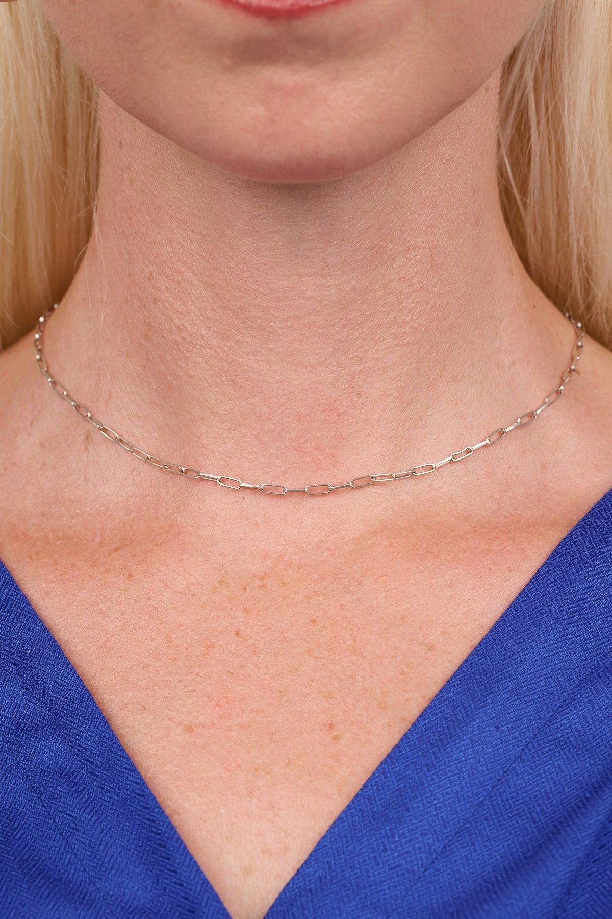 Silver Paper Clip Chain - Reca