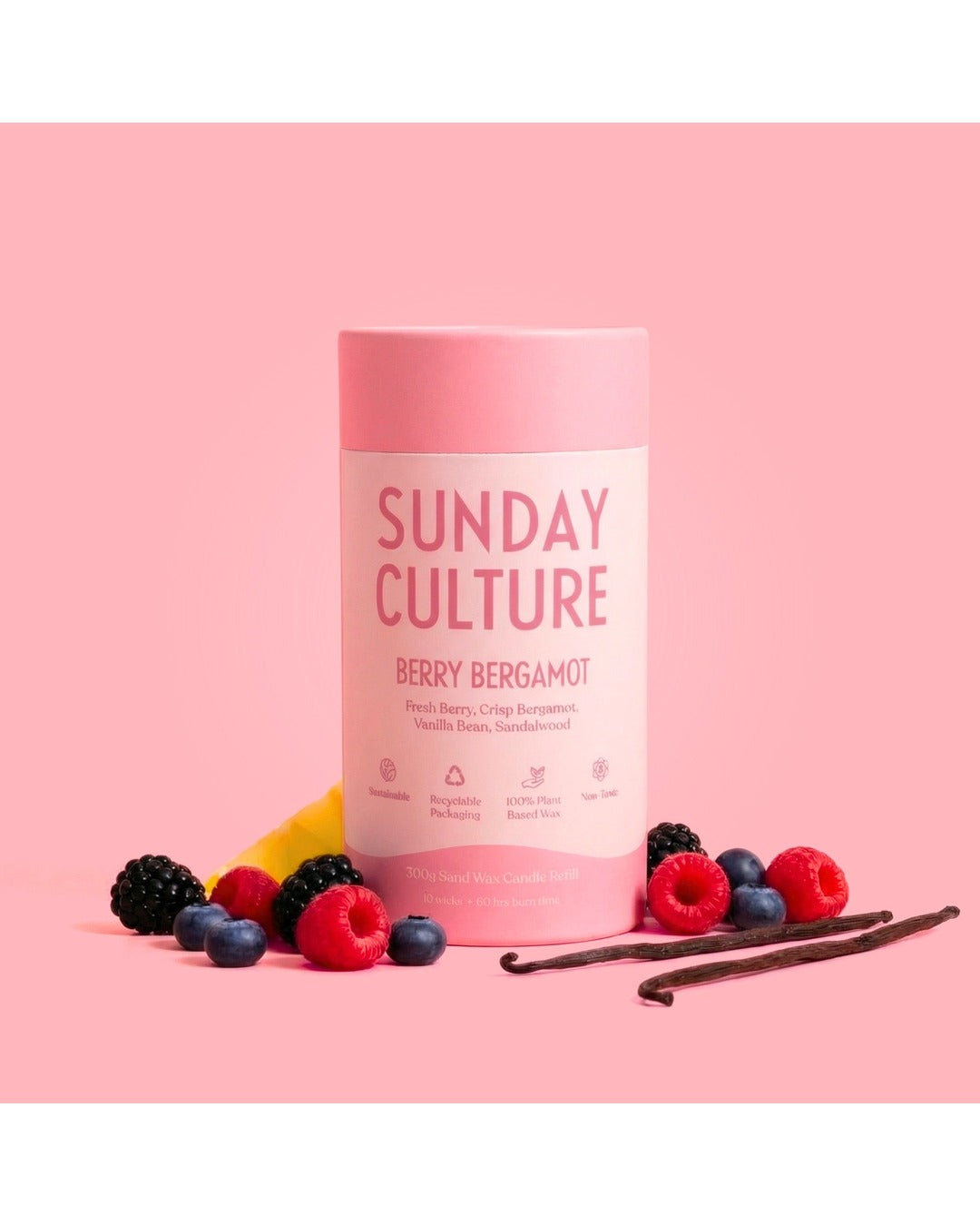 Sunday Culture Small Berry Bergamot Ready-to-Pour Sand Wax