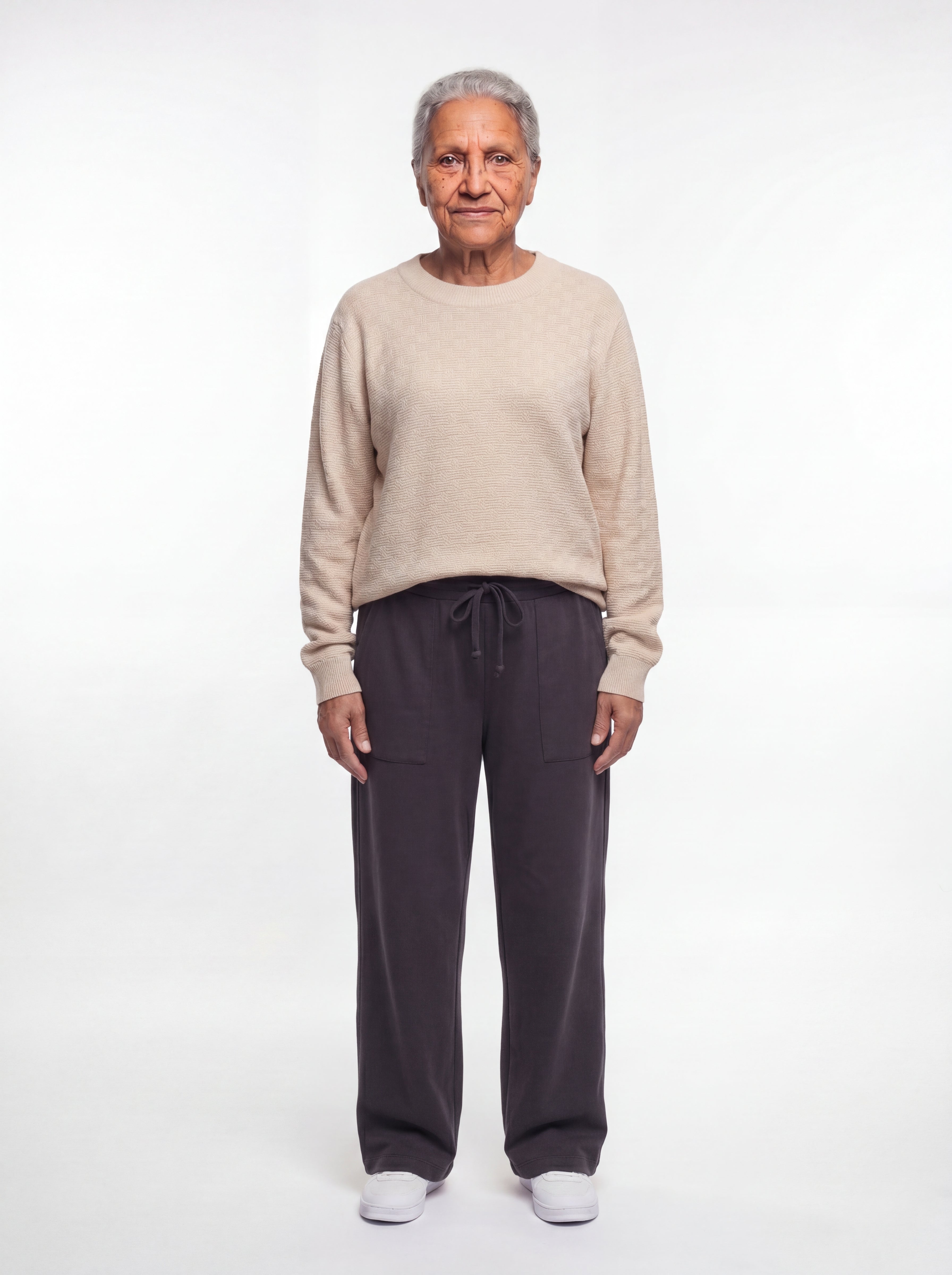 Oatmeal Textured Cotton Knit