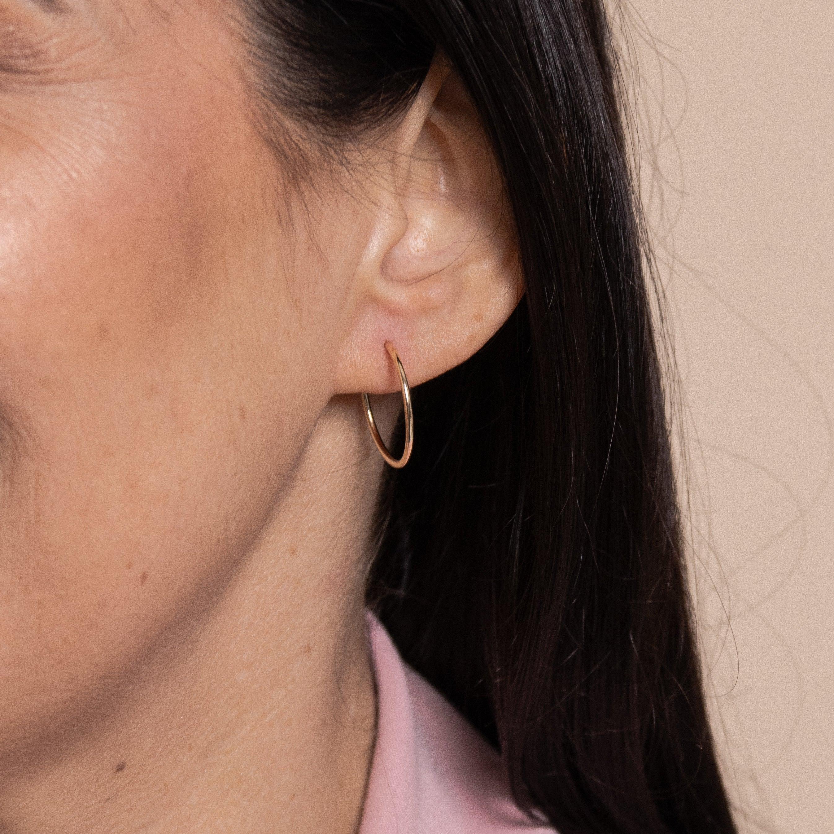 14K Gold Filled Hoops Earrings - Reca