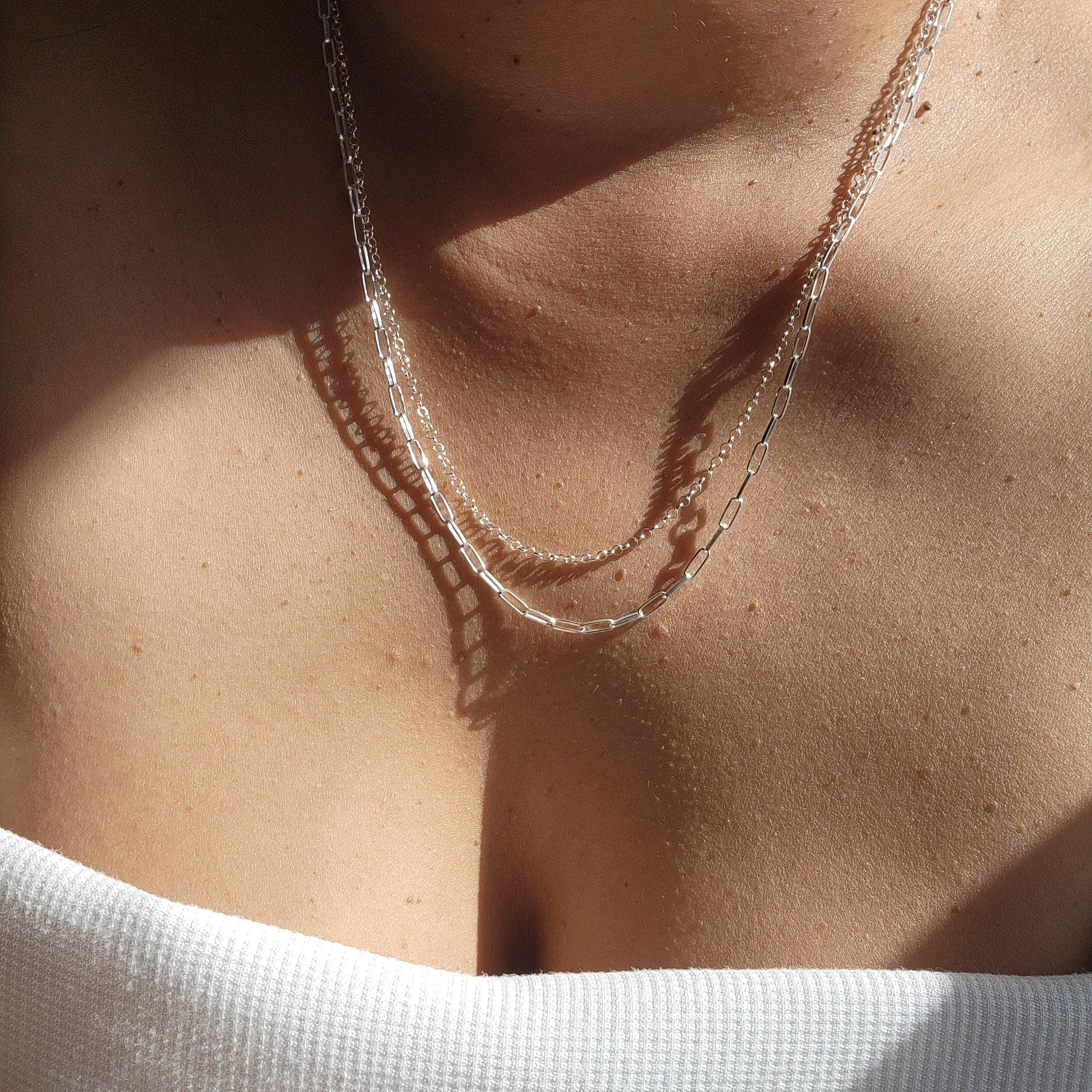 Silver Paper Clip Chain - Reca