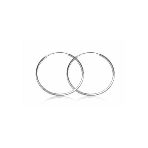 Silver Endless Hoops - Reca