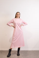 Long Sleeve Midi Shift Dress