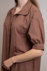 Minimalist Midi Shirt Dress with Belt